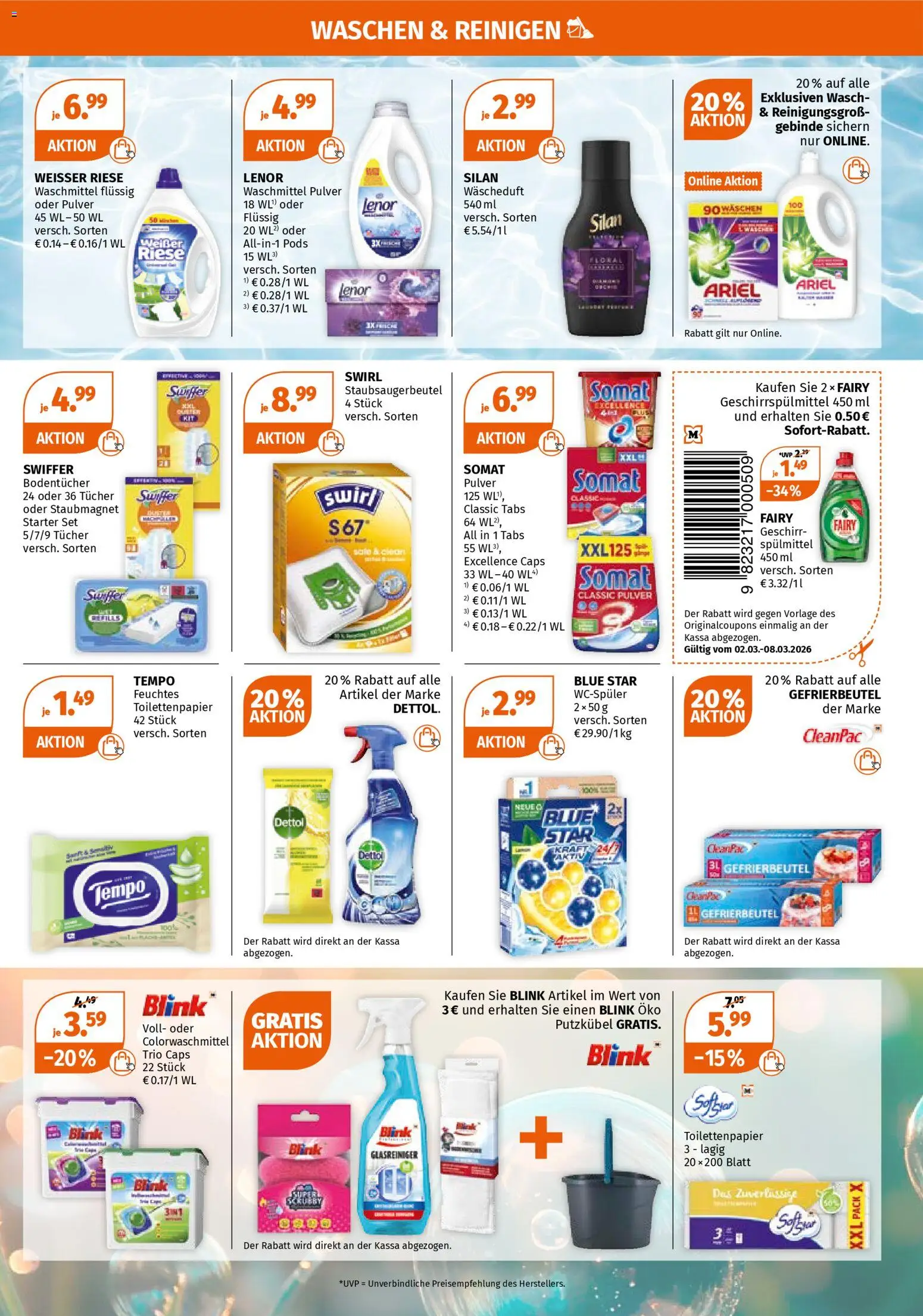 Müller Flugblatt gültig ab 02.03.2026 | Seite: 9 | Produkte: Geschirrspülmittel, Waschmittel