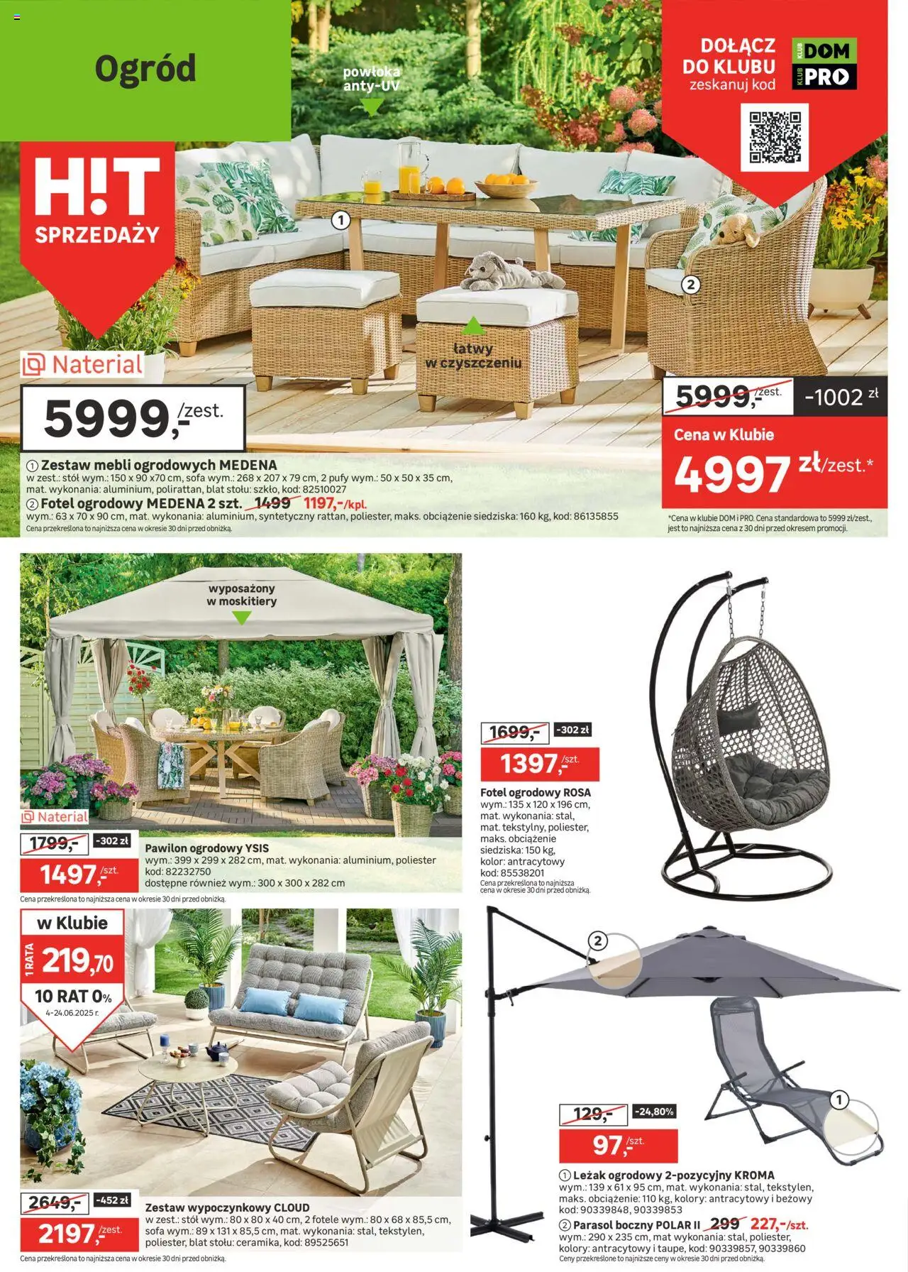 Leroy Merlin Gazetka od 04.06.2025 | Strona: 2 | Produkty: Fotel ogrodowy, Pawilon ogrodowy, Fotel, Leżak ogrodowy