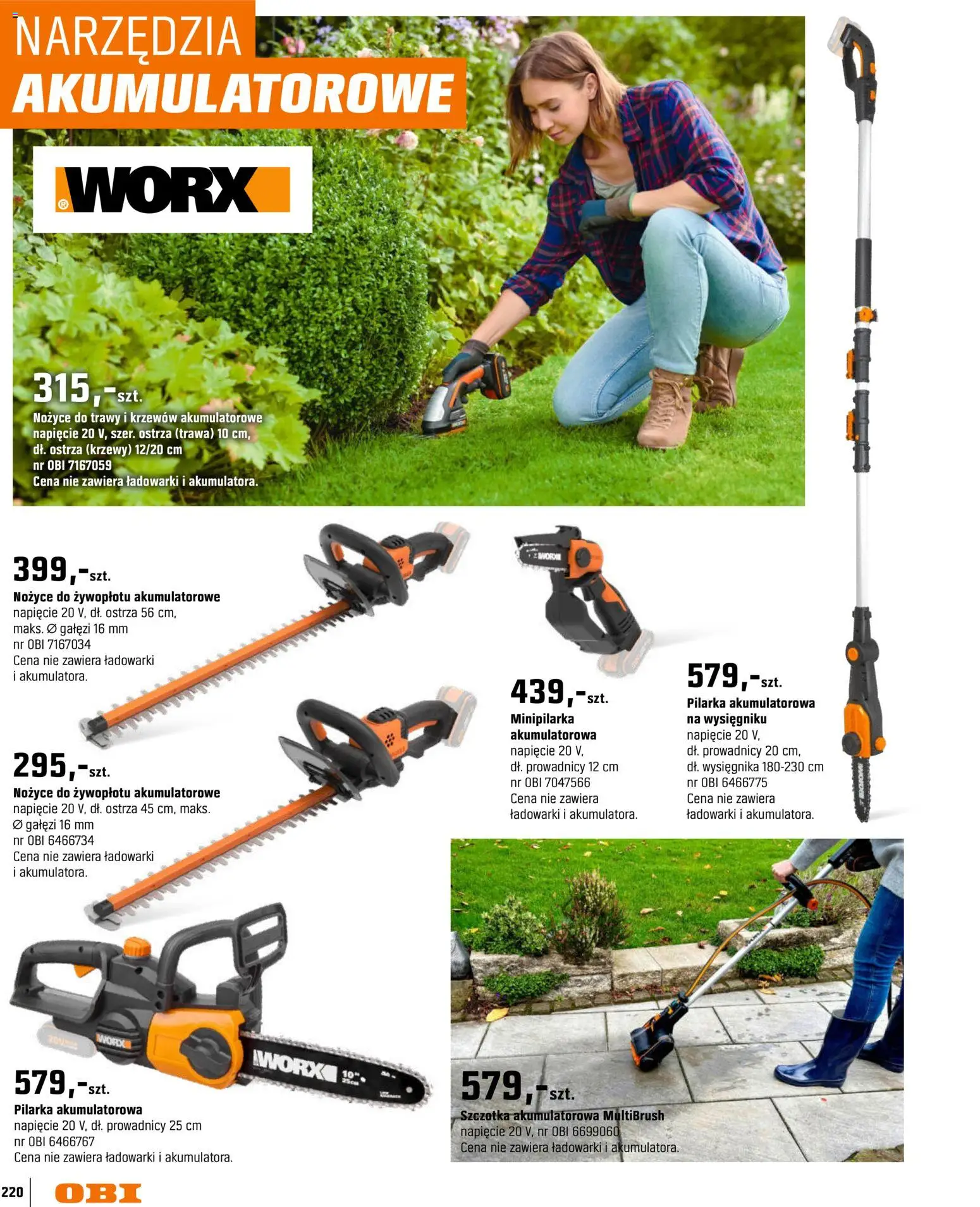 OBI gazetka - Ogród od 11.03.2026 | Strona: 220 | Produkty: Trawy, Nożyce do trawy, Szczotka, Nożyce do żywopłotu