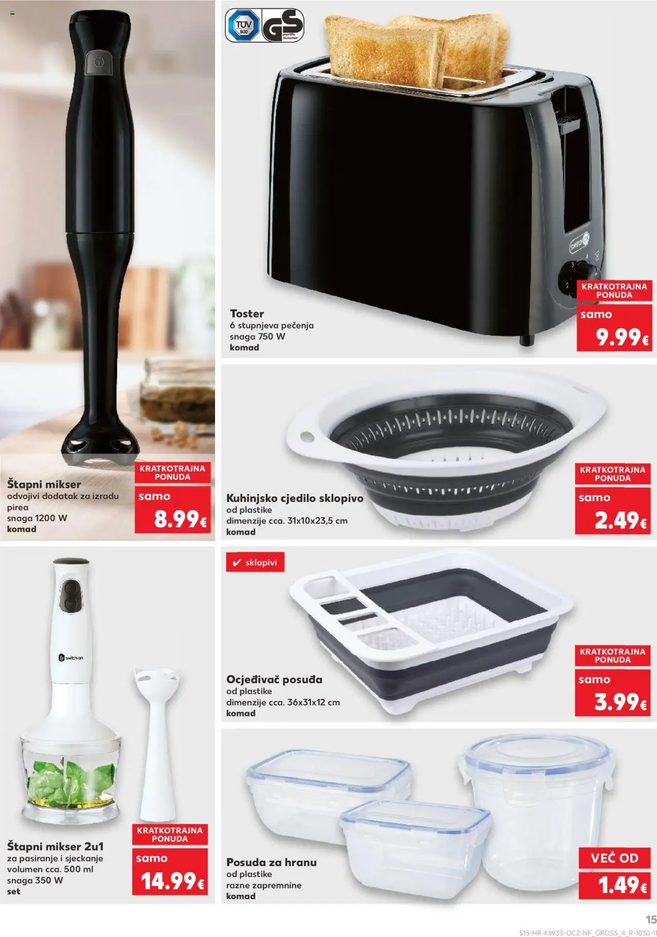 Kaufland katalog | vrijedi od 13.08.2025 | Stranica: 15 | Proizvodi: Mikser, Štapni mikser, Cjedilo, Blender