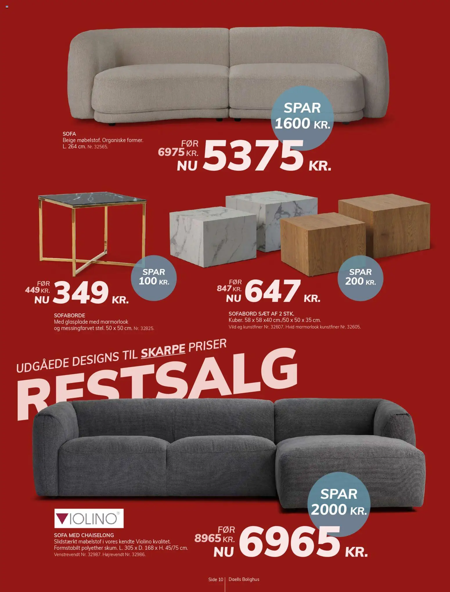Daells Bolighus tilbudsavis – gyldig fra 29.10.2025 | Side: 10 | Produkter: Sofabord, Sofa