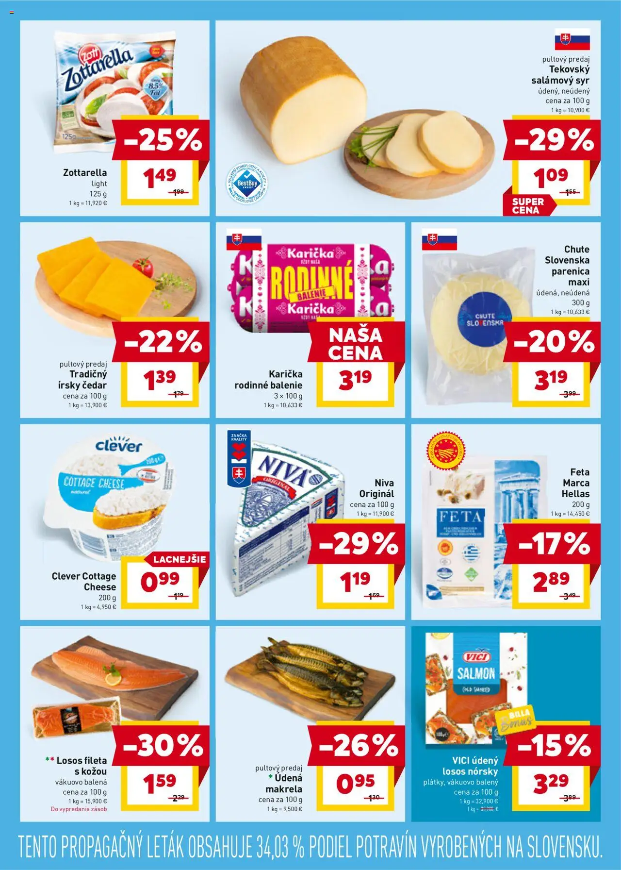 Nové Billa akcie – leták je platný od 08.10.2025 | Strana: 7 | Produkty: Syr, Feta, Losos