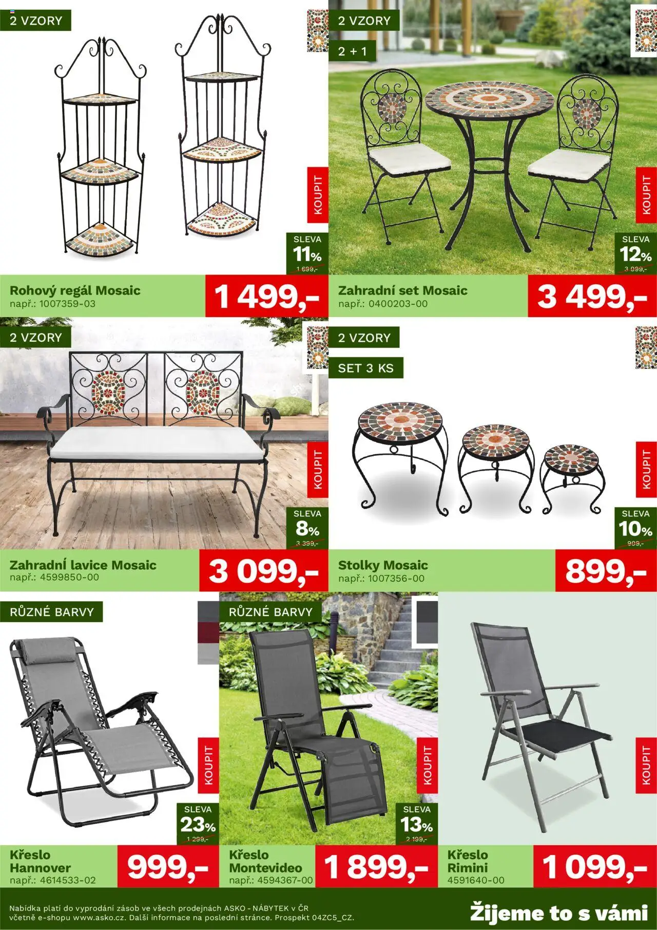 ASKO nábytek leták - Zahradní nábytek 2025 od 19.06.2025 | Strana: 6 | Produkty: Nábytek, Křeslo, Regál, Lavice
