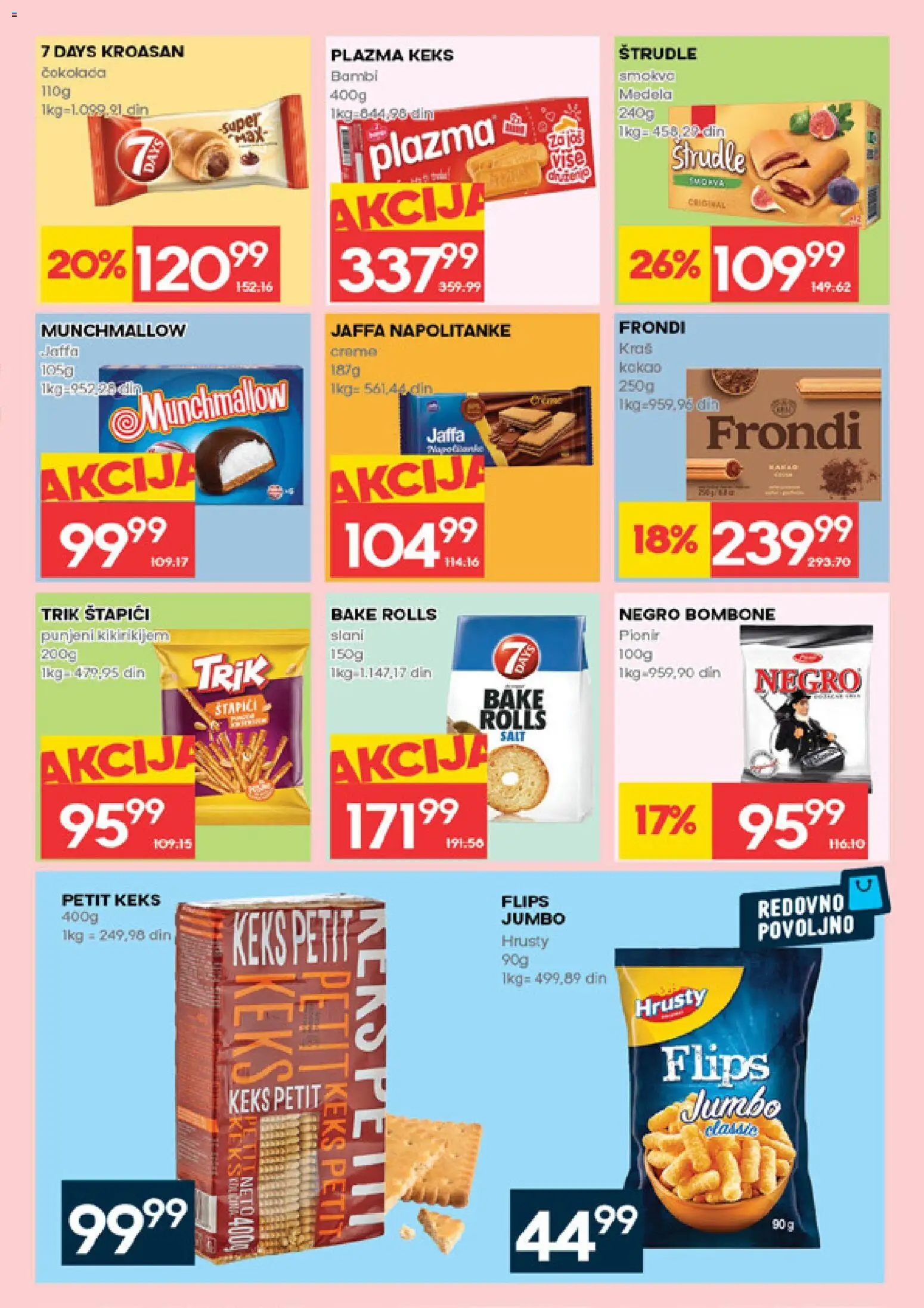 Roda katalog - važi od 19.02.2026 | Strana: 21 | Proizvode: Bombone, Keks, Plazma, Napolitanke
