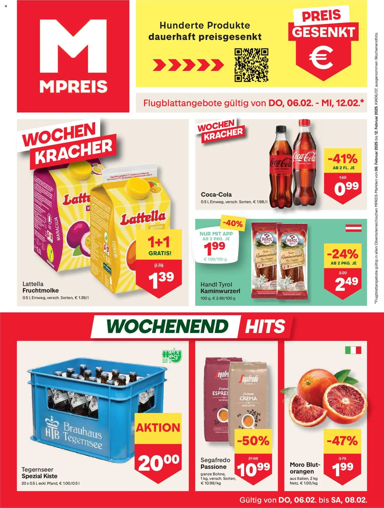 MPREIS Steyr gültig ab 06.02.2026 | Seite: 1 | Produkte: Mango, Orangen