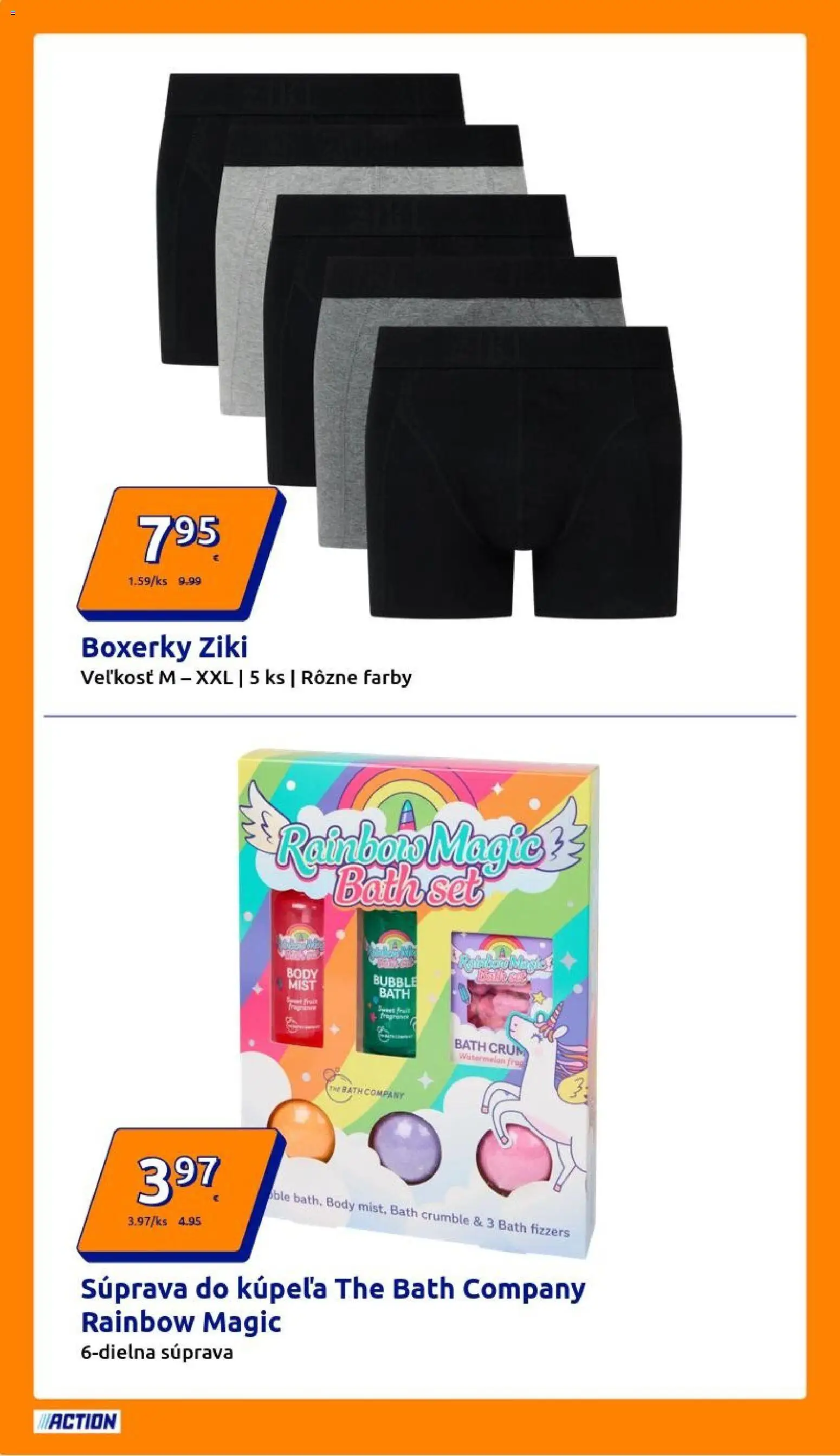 Nové Action akcie – leták je platný od 17.12.2025 | Strana: 8 | Produkty: Boxerky