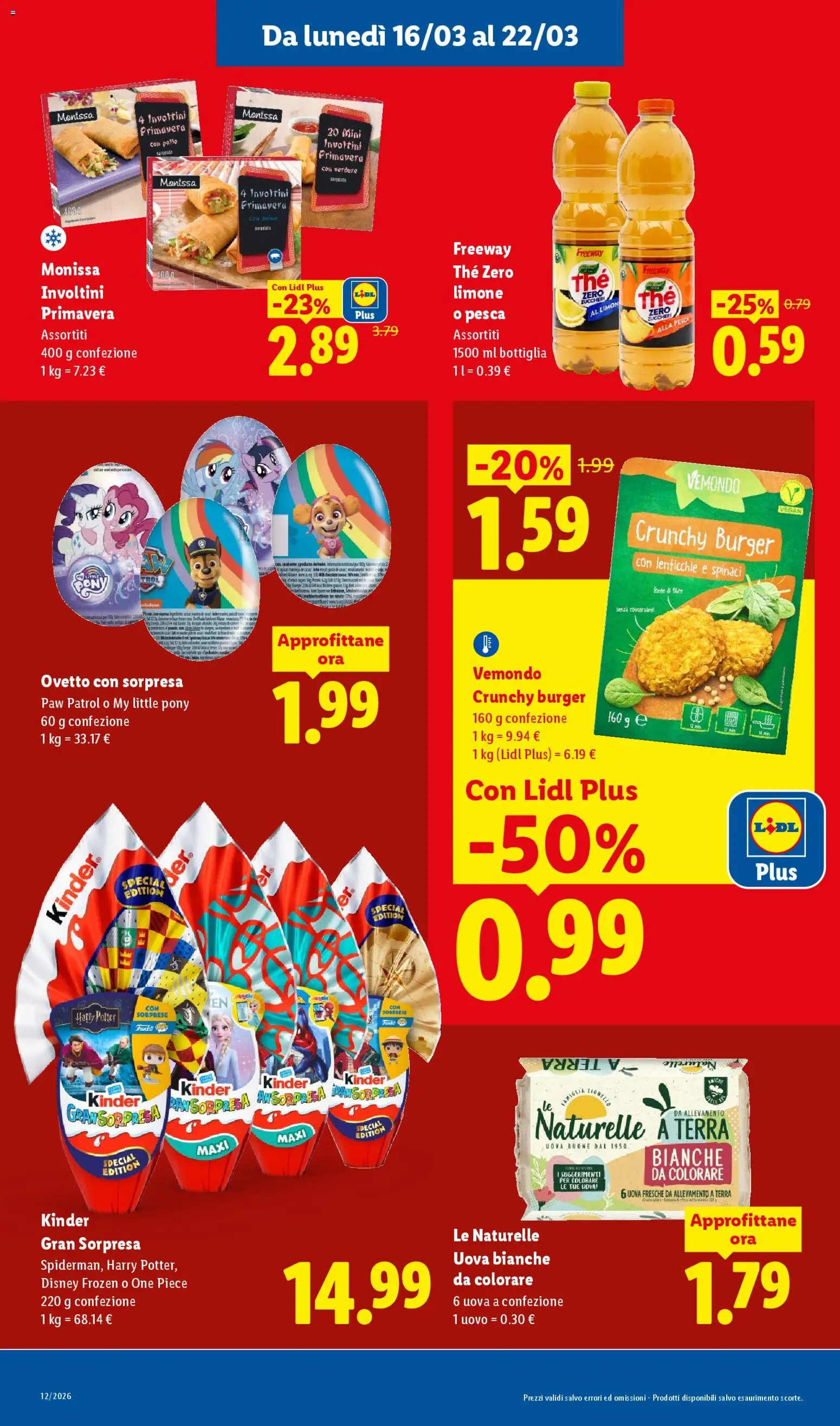 Volantino Lidl del 16.03.2026 | Pagina: 21 | Prodotti: Uova, Lenticchie, Verdure, Pesca