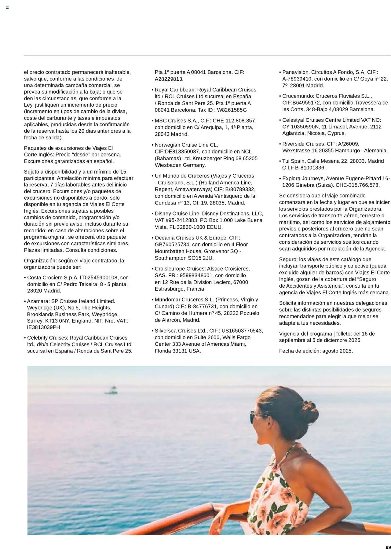 Viajes El Corte Inglés - Crucero Fantástico │ válido desde el 16.09.2025 | Página: 99 | Productos: Ginebra