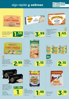 HiperDino folleto │ válido desde el 22.07.2025 | Página: 23 | Productos: Aceite, Peso, Σταθμός εργασίας, Atún claro