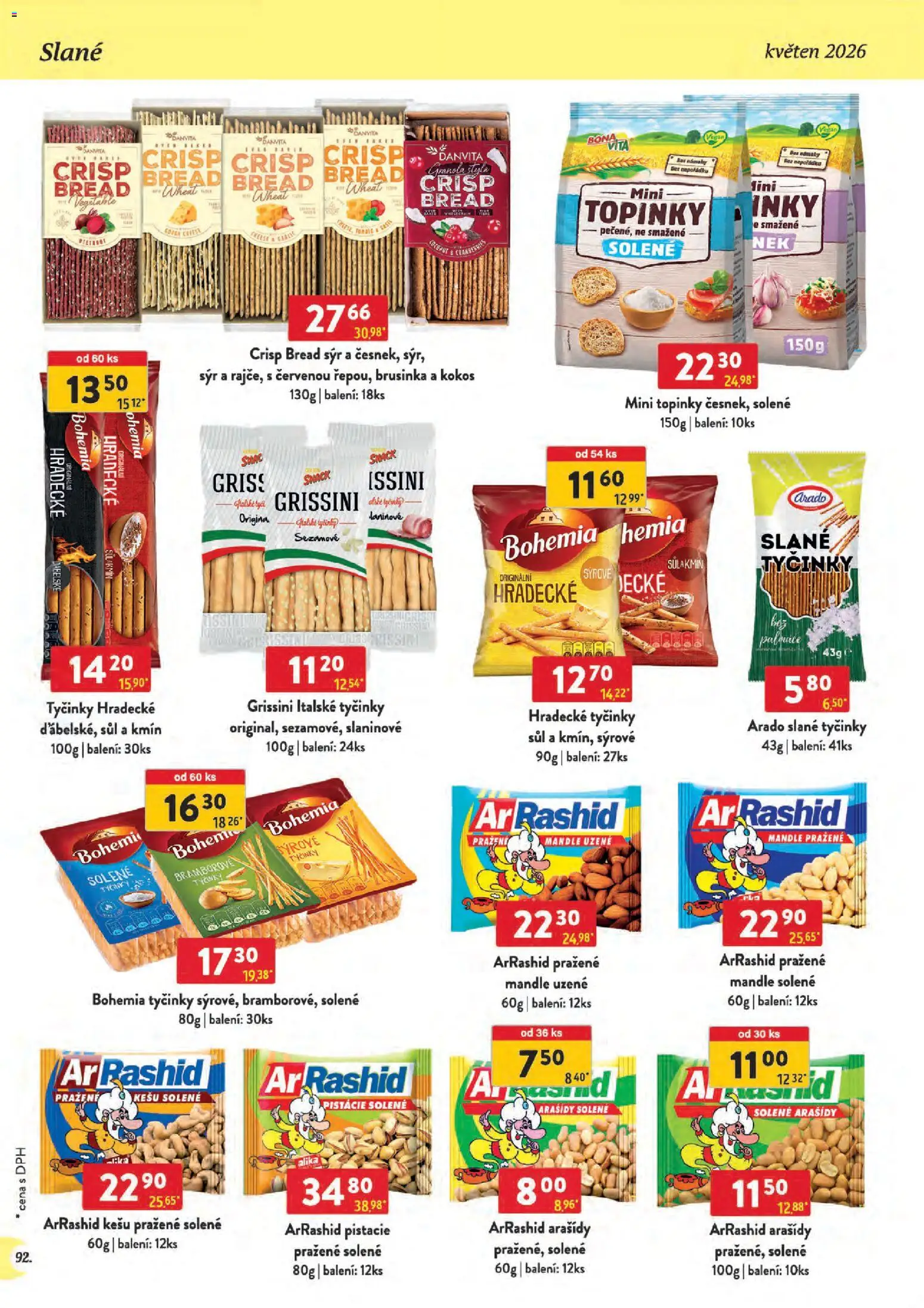 Astur & Qanto leták - Velkoobchod 05/2026 od 01.05.2026 | Strana: 92 | Produkty: Granola, Tyčinky, Grissini, Mandle