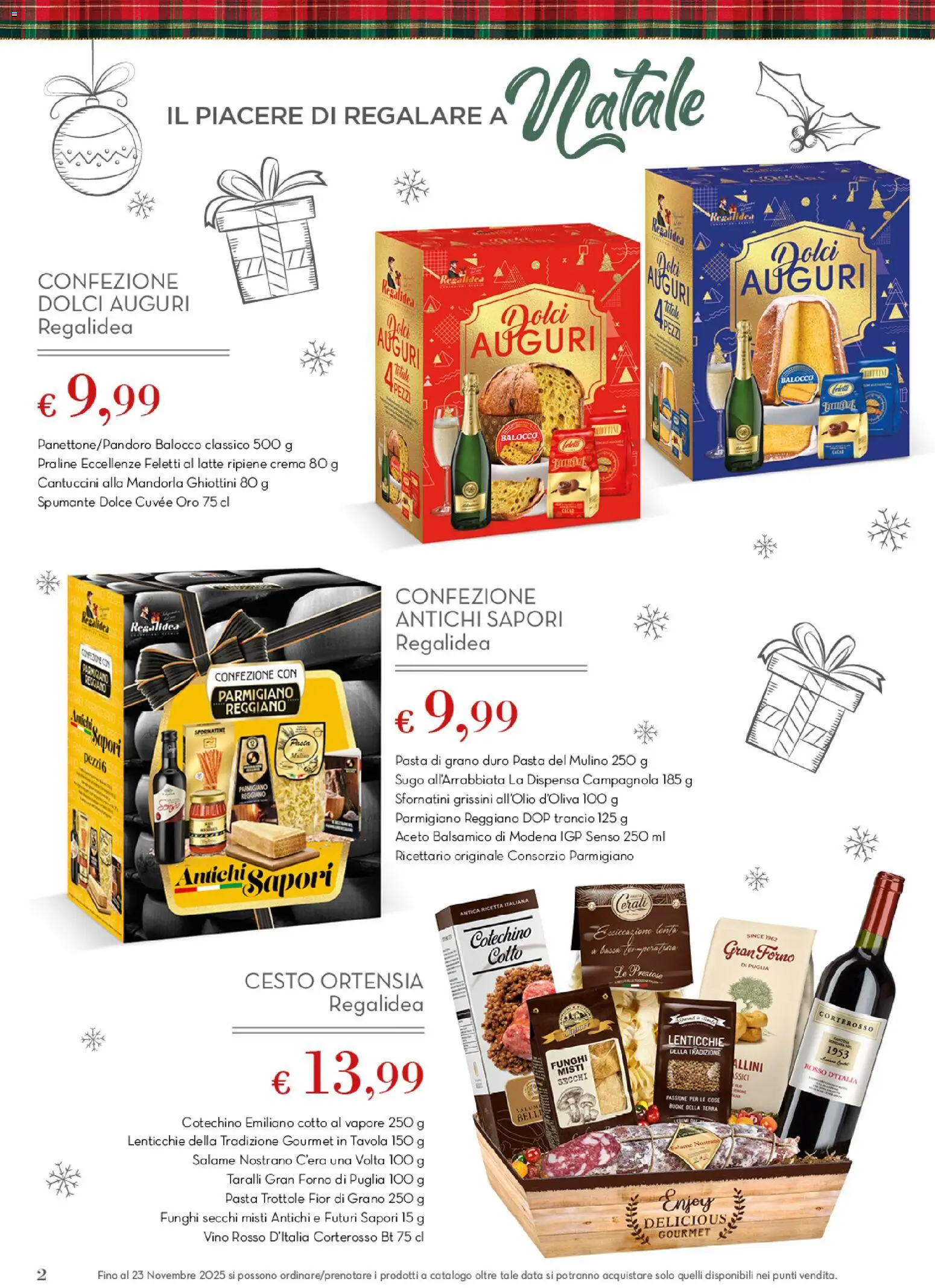 Volantino Conad del 06.11.2025 | Pagina: 2 | Prodotti: Vino, Data, Taralli, Vino rosso