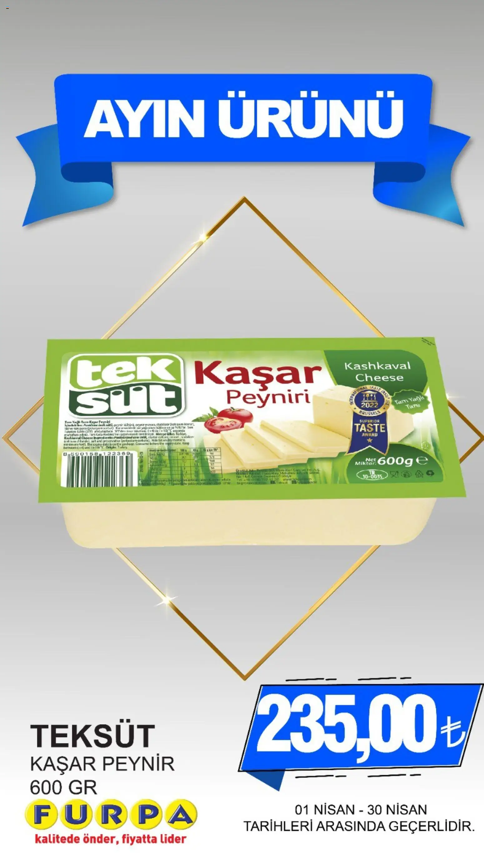 Furpa Katalog - 01.04.2026 tarihinden itibaren geçerlidir | Sayfa: 10 | Ürünler: Peynir
