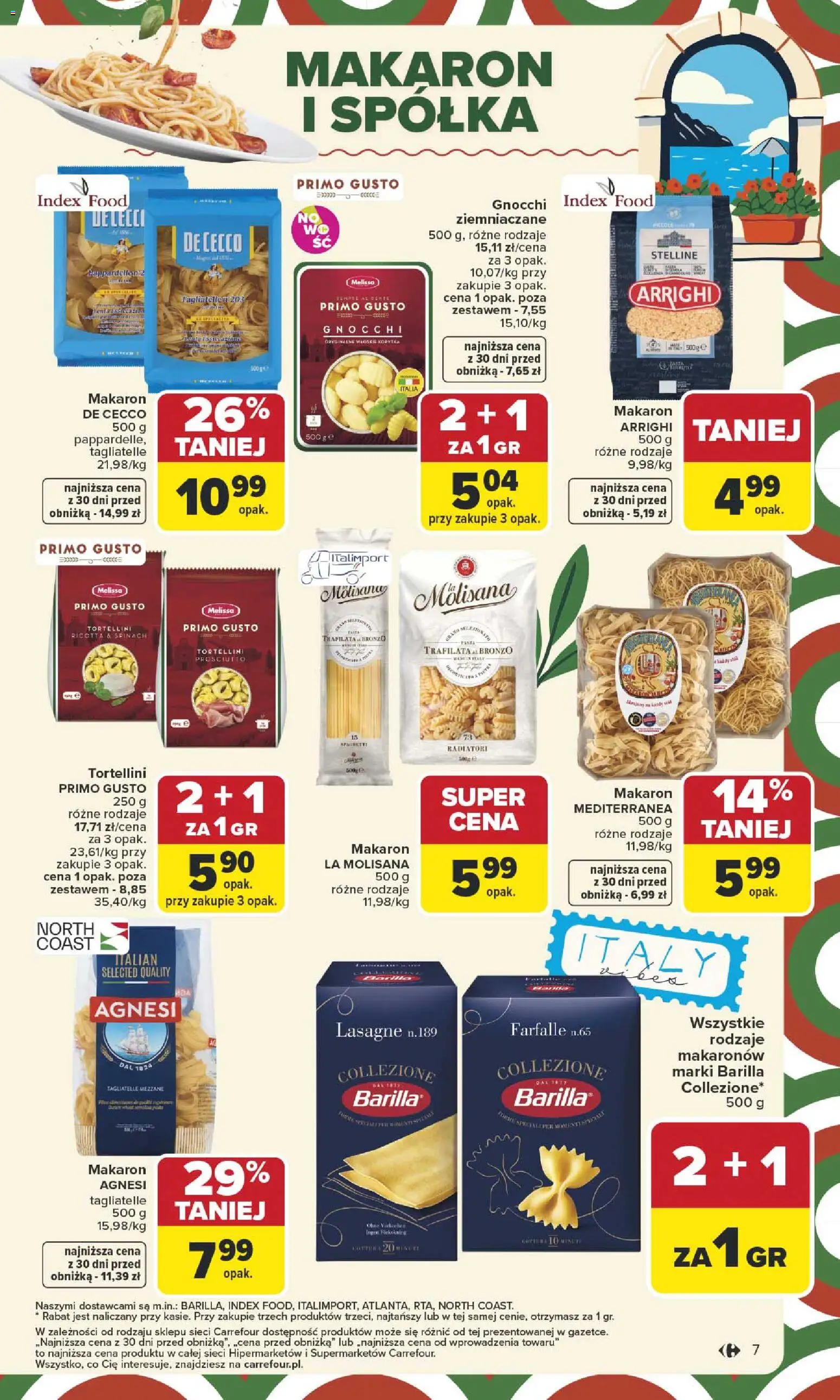 Carrefour Gazetka od 12.01.2026 | Strona: 9 | Produkty: Prosciutto, Gnocchi, Tagliatelle, Makaron