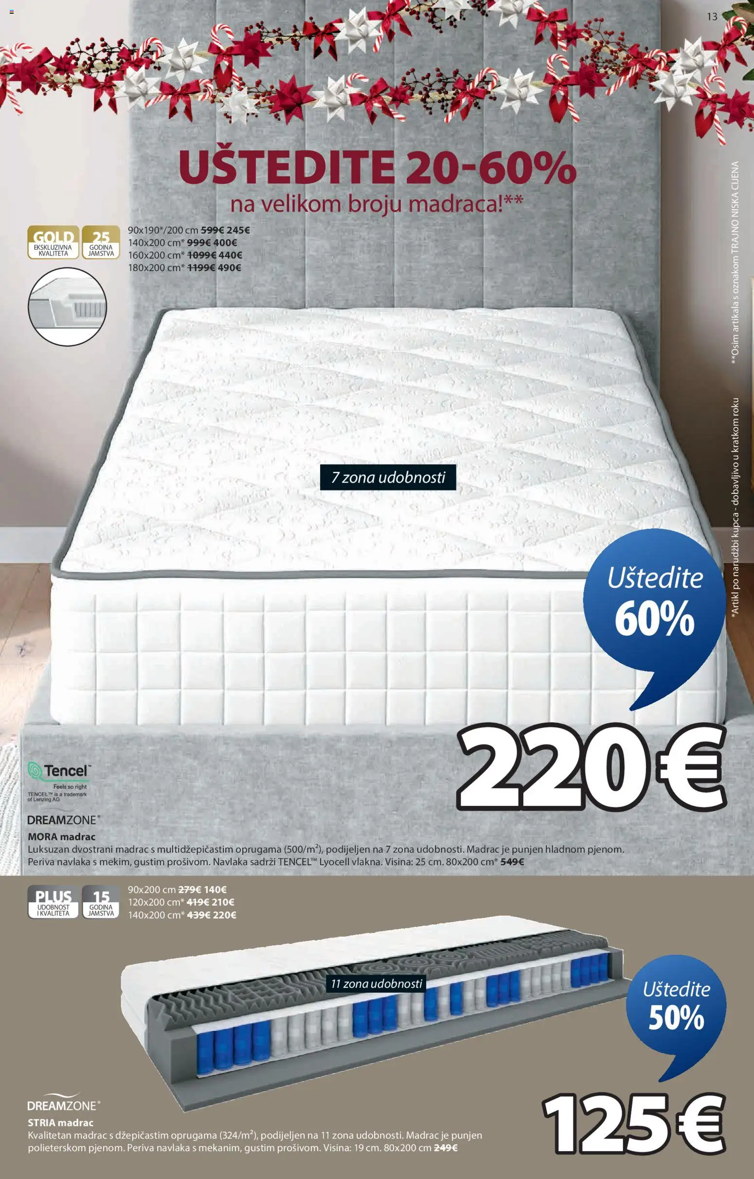 JYSK katalog | vrijedi od 01.12.2025 | Stranica: 13 | Proizvodi: Madrac