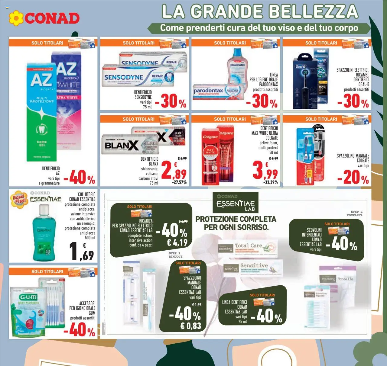 Volantino Conad del 24.09.2025 | Pagina: 25 | Prodotti: Dentifricio, Spazzolino, Collutorio, Spazzolino elettrico