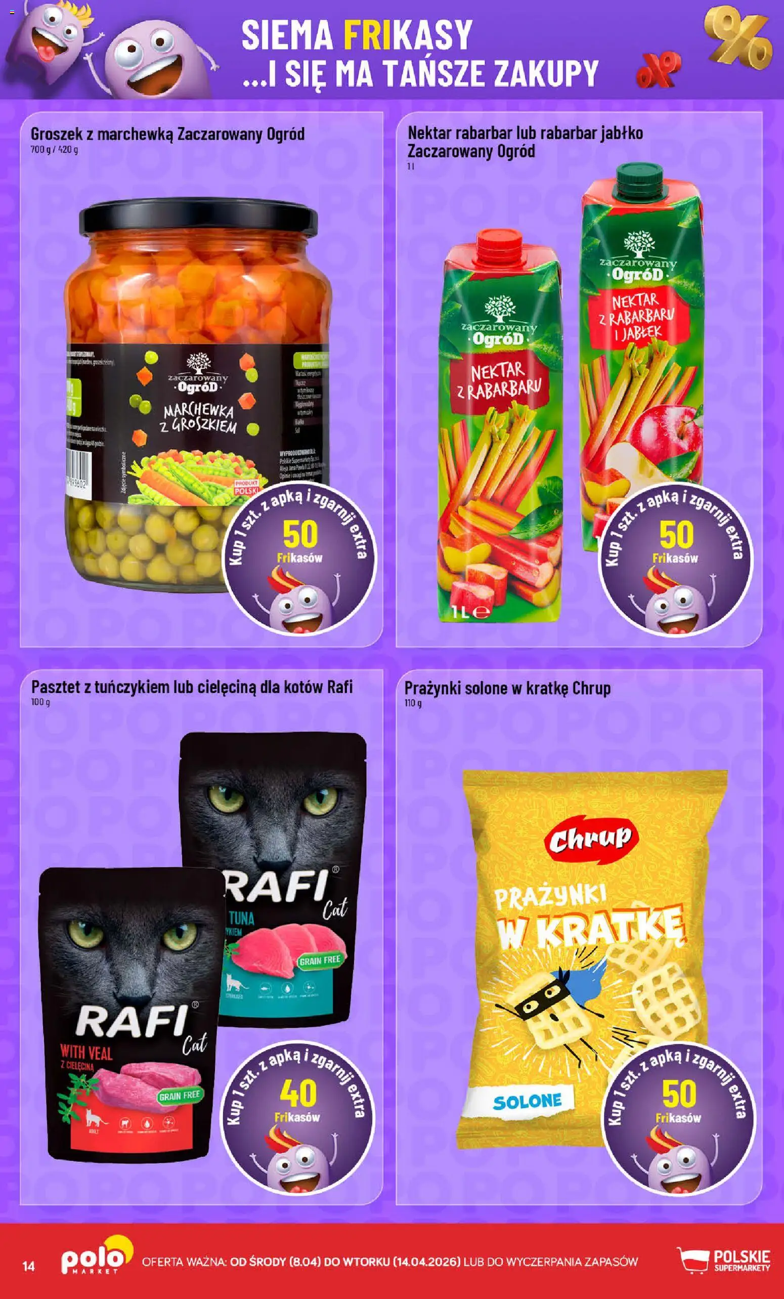 POLOmarket gazetka - Frikasowe Hity od 08.04.2026 | Strona: 14 | Produkty: Groszek, Marchewka