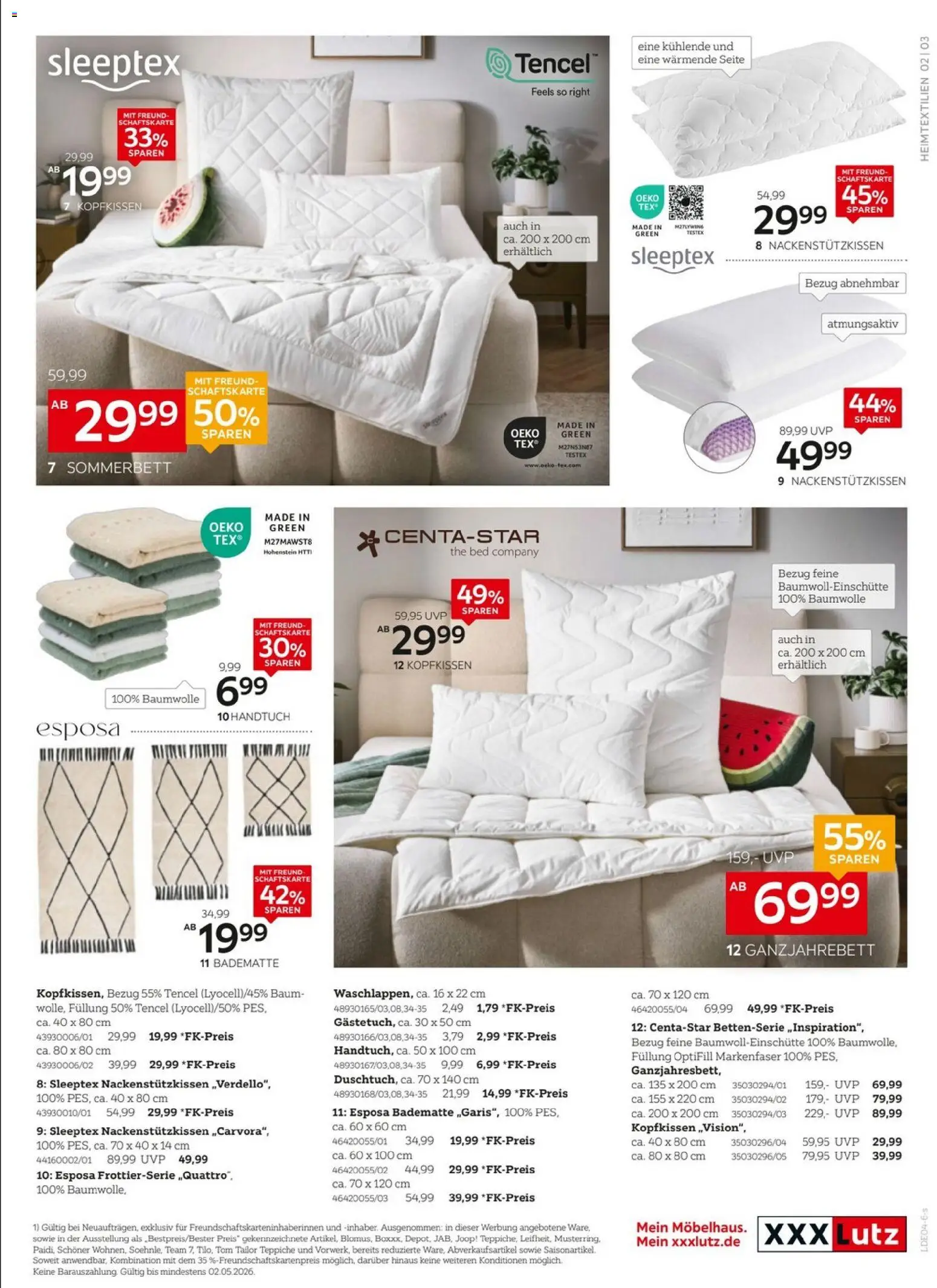 XXXLutz Wohnaccessoires II – gültig ab 11.04.2026 | Seite: 3 | Produkte: Kopfkissen