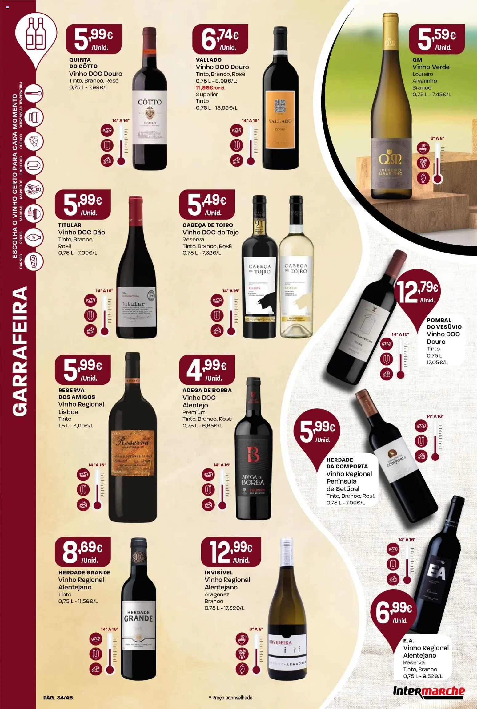 Intermarché folheto │ válido de 19.03.2026 | Página: 34 | Produtos: Vinho, Pá