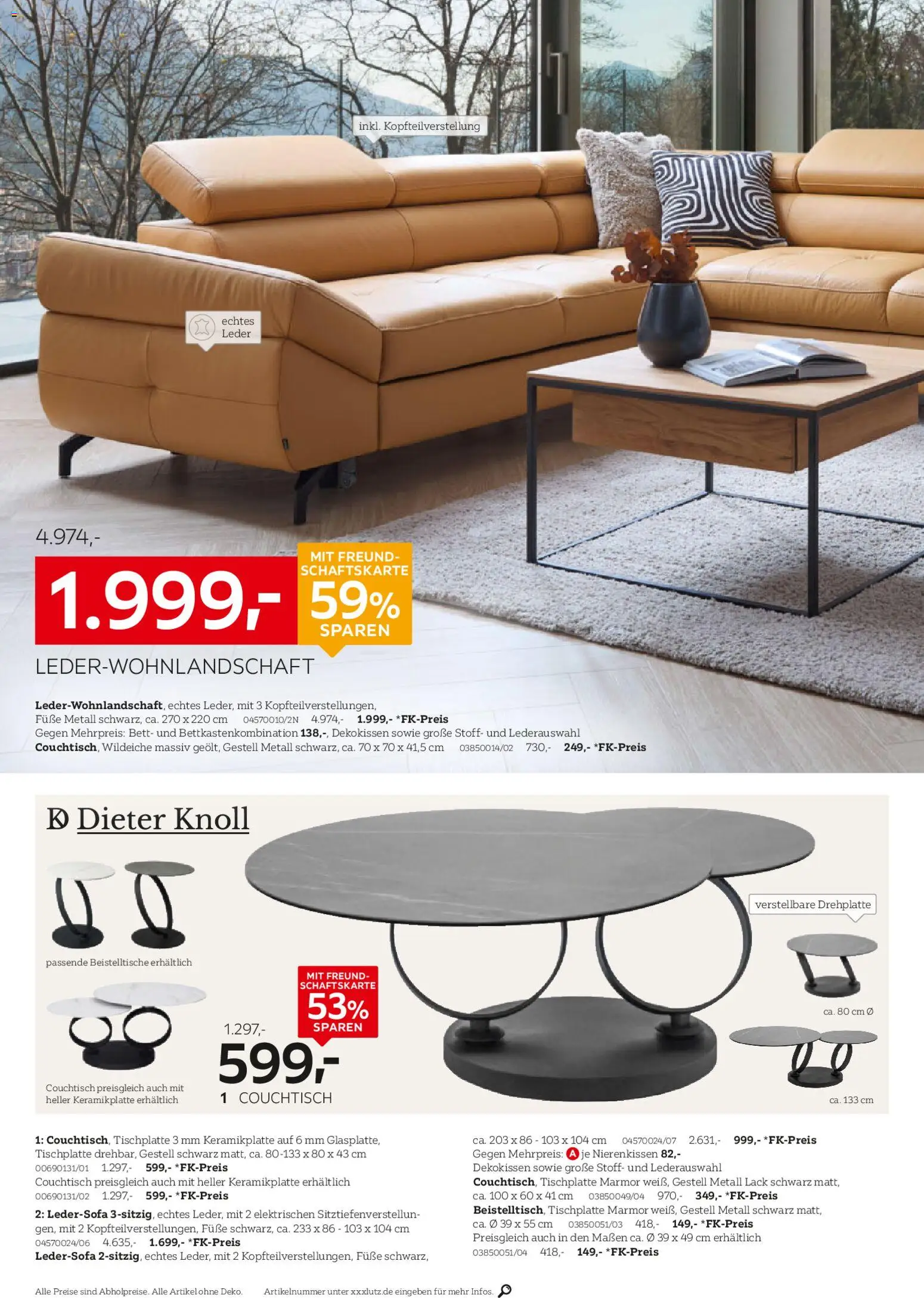 XXXL Lutz Polstermöbel-Testerinnen und -Tester gesucht! – gültig ab 26.10.2025 | Seite: 18 | Produkte: Ledersofa, Bett, Couchtisch