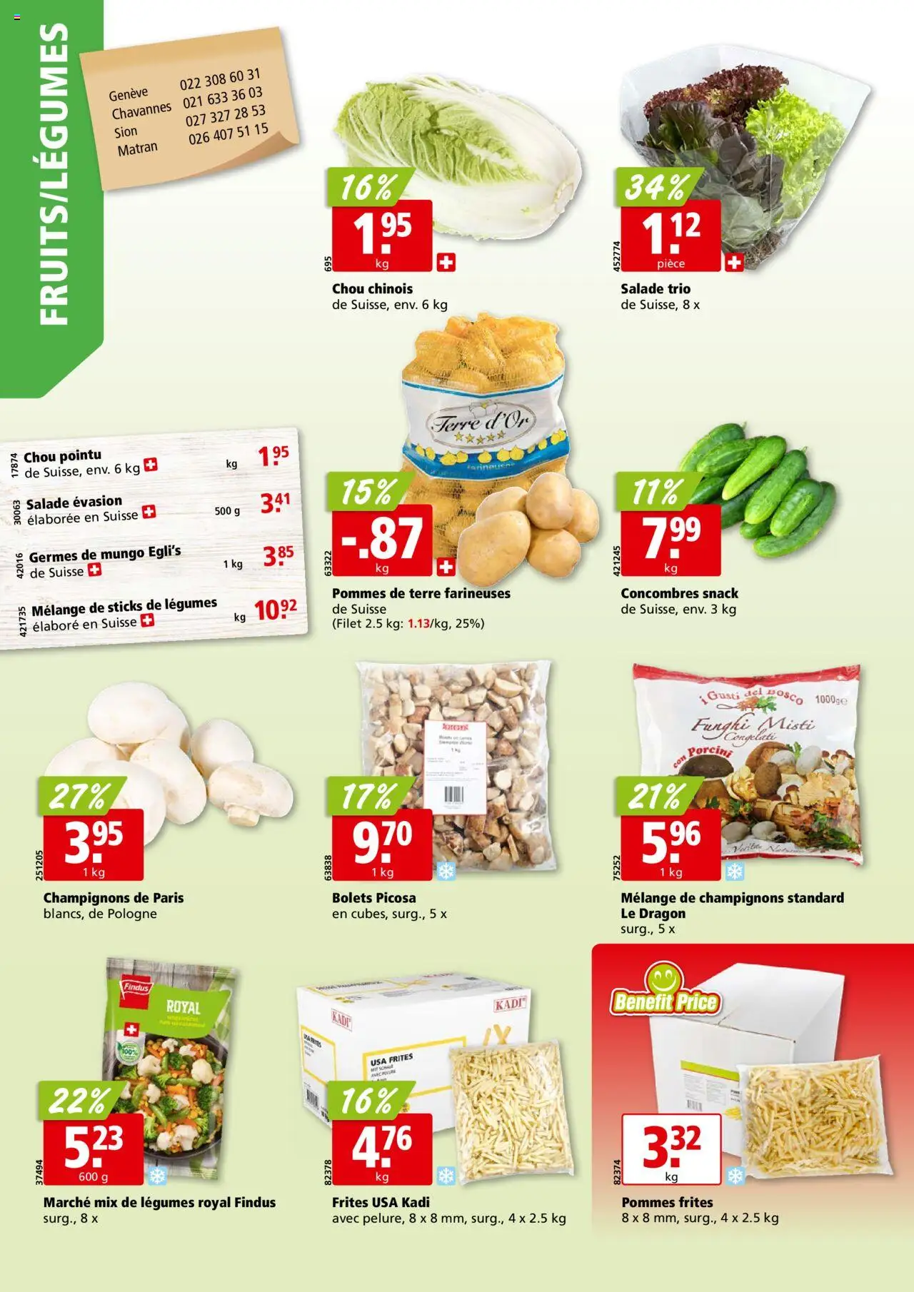 Aligro Aktionen Chavannes, Matran, Genève, Sion ab 25.08.2025 | Seite: 2 | Produkte: Pommes Frites, Champignons