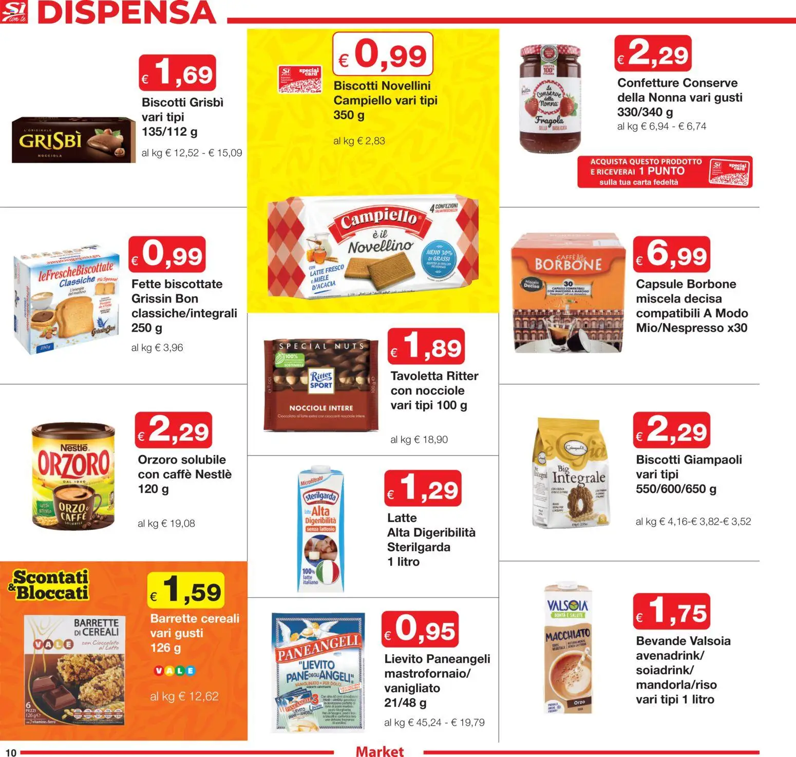 Volantino Sì con Te del 20.11.2025 | Pagina: 10 | Prodotti: Cereali, Biscotti, Nocciole, Fette biscottate