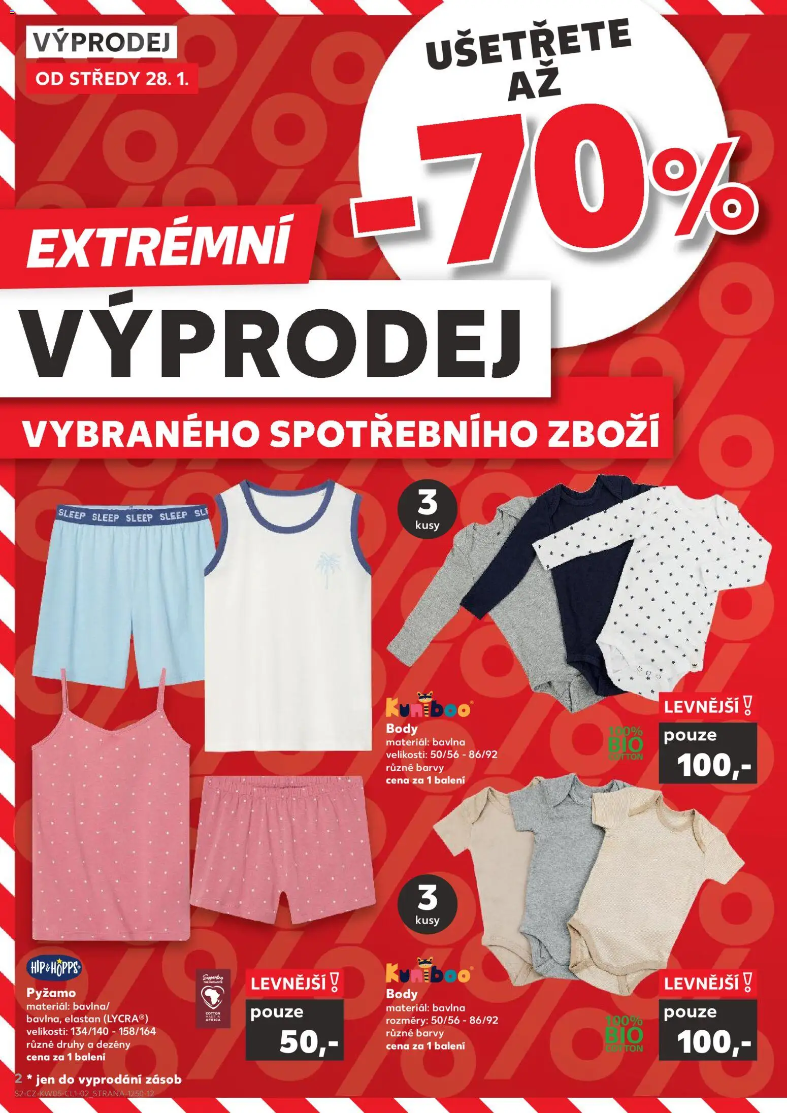 Kaufland leták - Praha 8 od 28.01.2026 | Strana: 2 | Produkty: Pyžamo, Body, Barvy