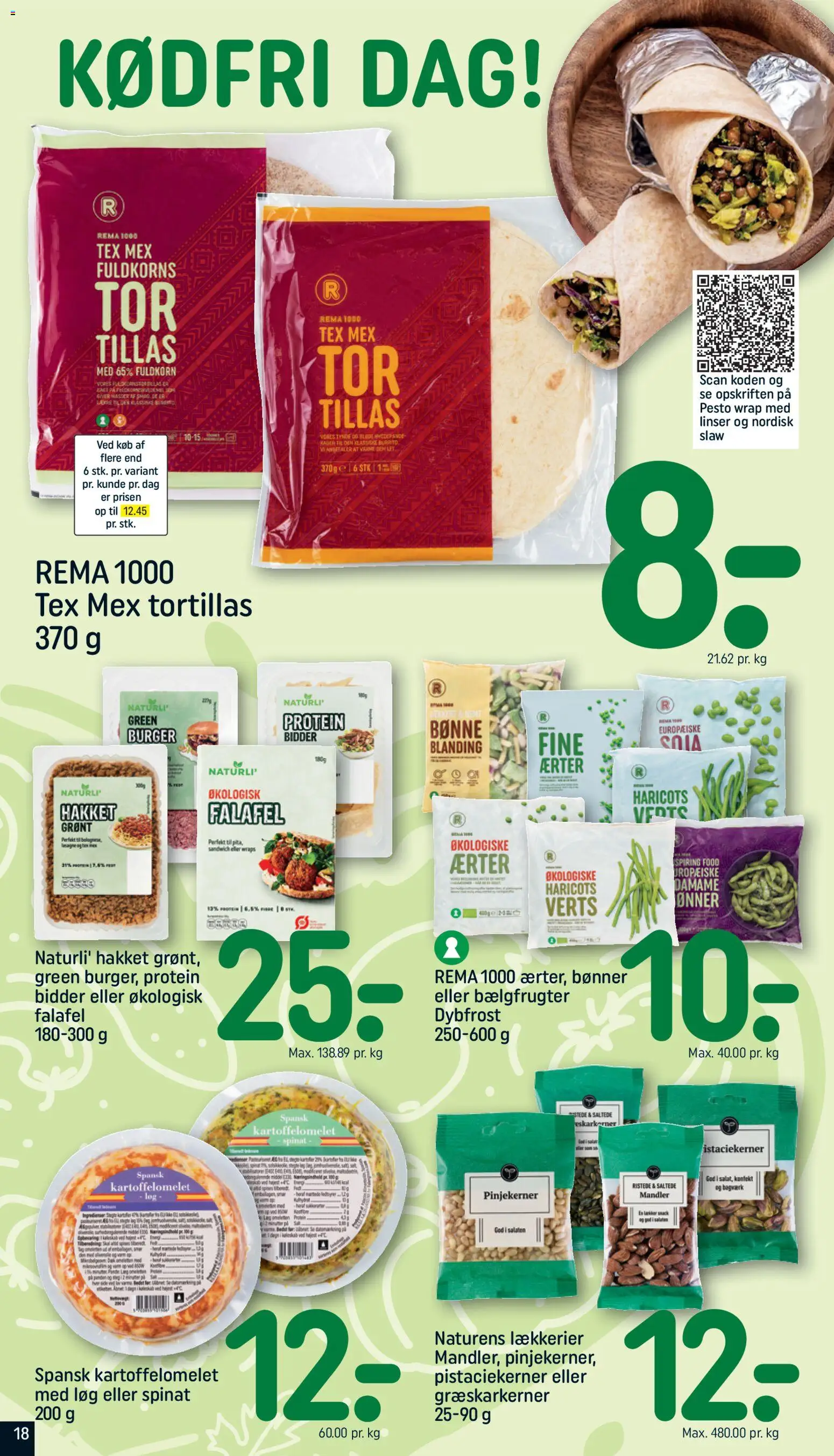 Rema 1000 tilbudsavis – gyldig fra 31.01.2026 | Side: 18 | Produkter: Løg, Linser, Falafel, Ærter