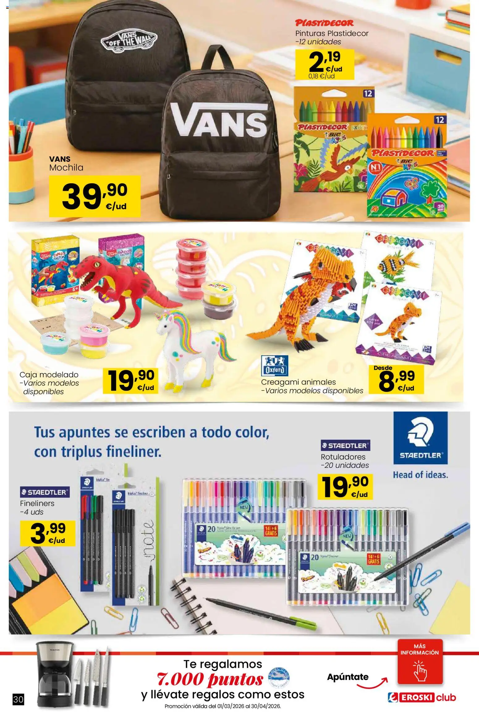 Eroski - Qué planazo │ válido desde el 26.03.2026 | Página: 30 | Productos: Mochila, Té, Caja