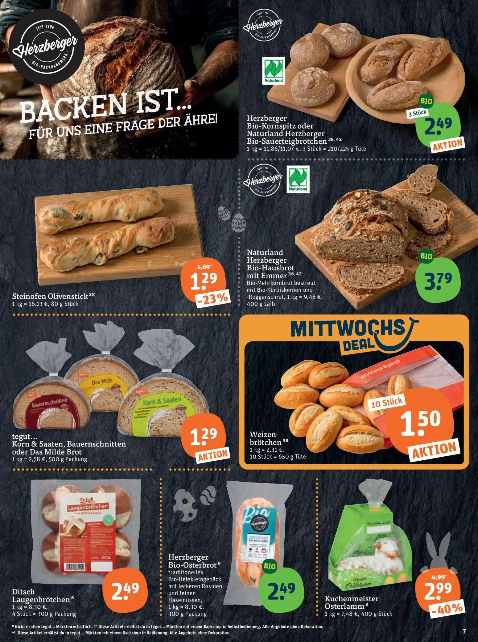 Tegut Prospekt 	 – gültig ab 30.03.2026 | Seite: 9 | Produkte: Rosinen, Brot