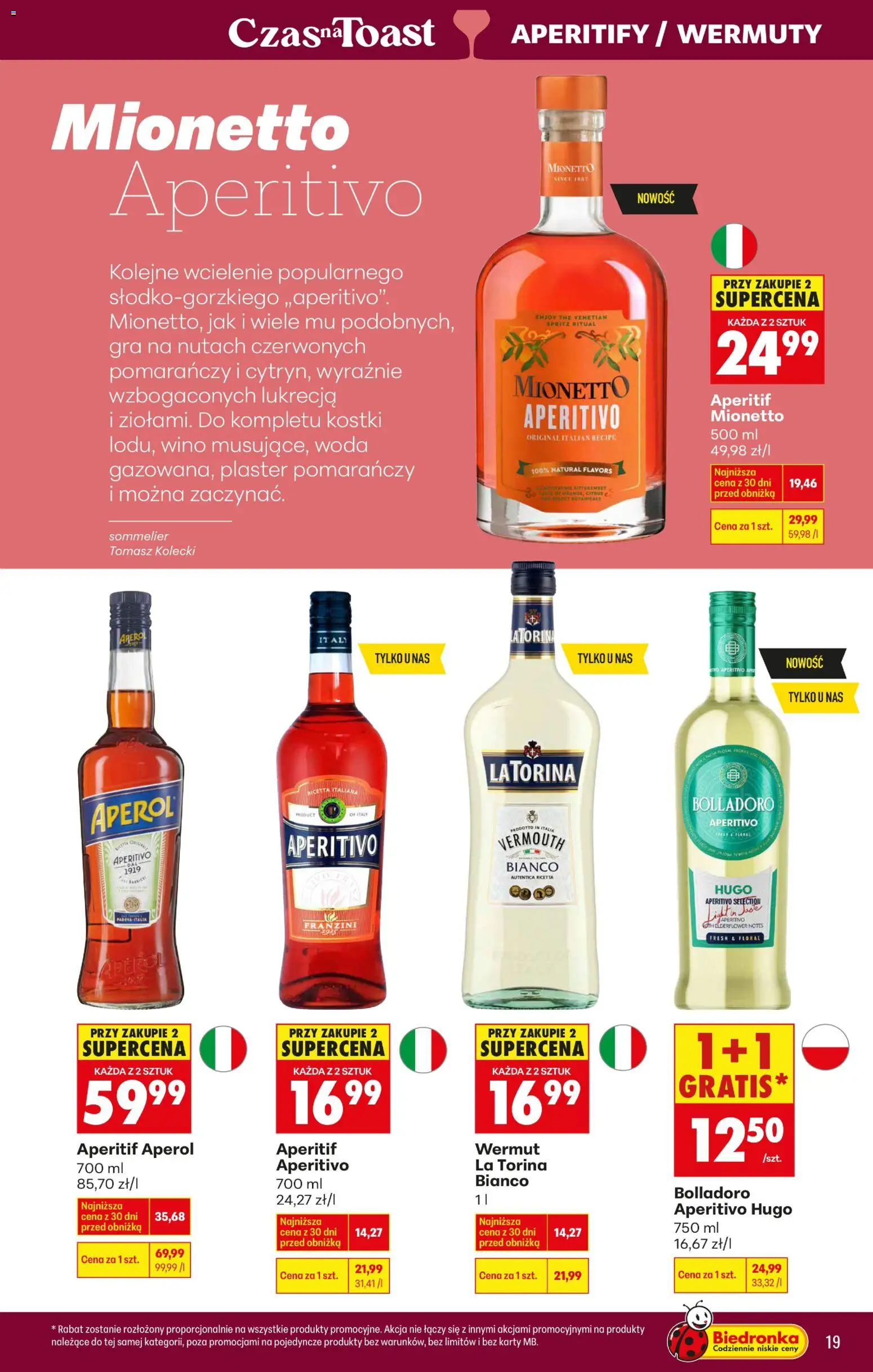 Biedronka Polsko leták - Czas na toast od 23.02.2026 | Strana: 23 | Produkty: Mionetto, Spritz, Aperitivo, Aperol