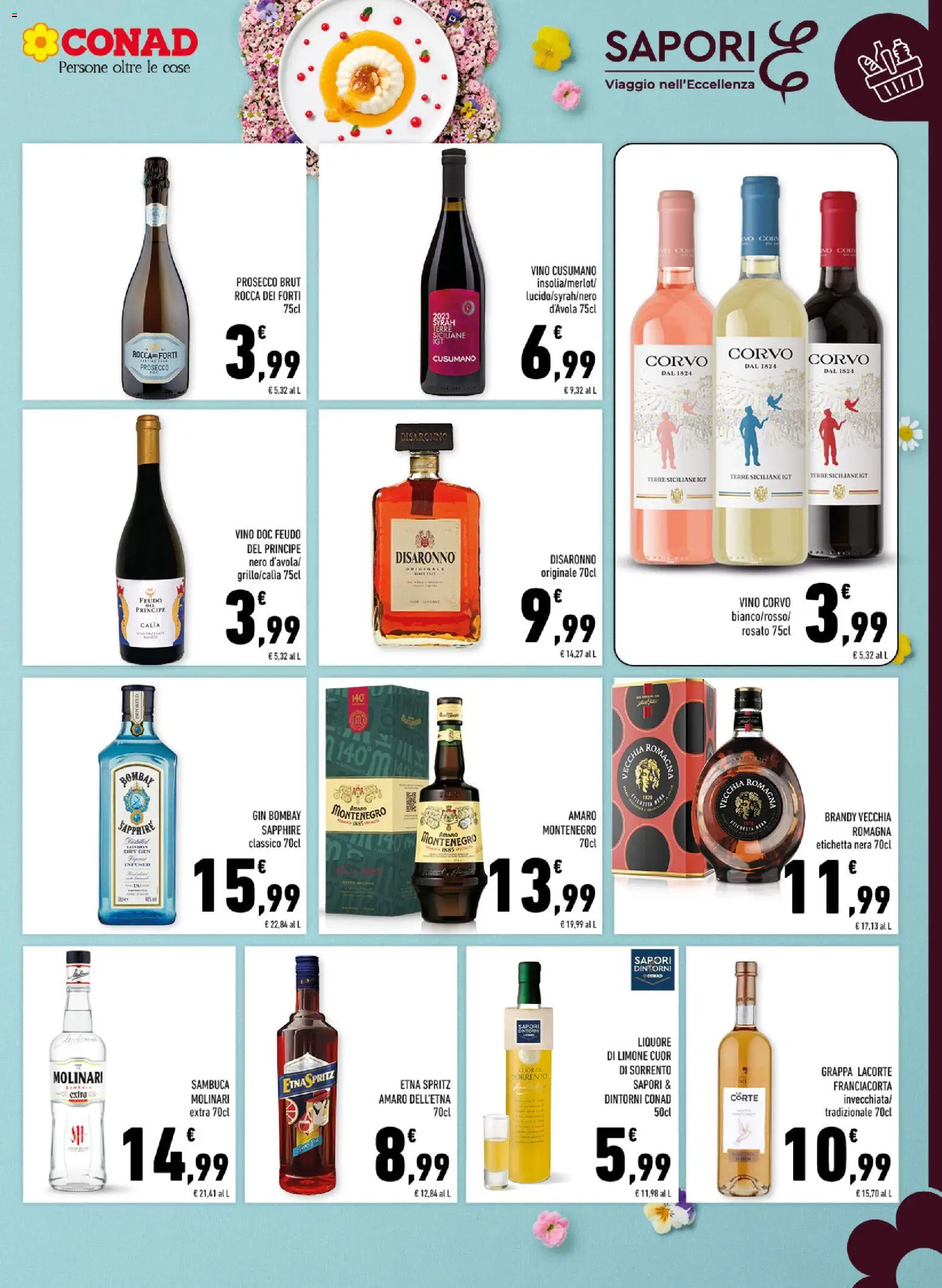 Volantino Conad del 25.03.2026 | Pagina: 5 | Prodotti: Prosecco, Limone, Grappa, Amaro
