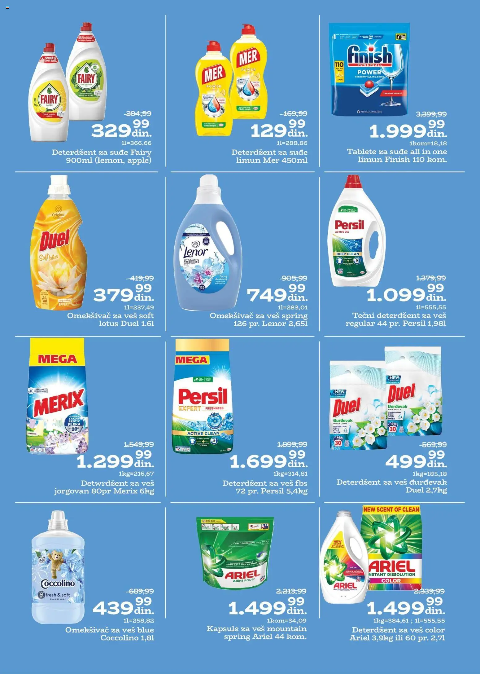 Univerexport katalog - važi od 27.10.2025 | Strana: 28 | Proizvode: Deterdžent, Silan, Coccolino, Omekšivač za veš