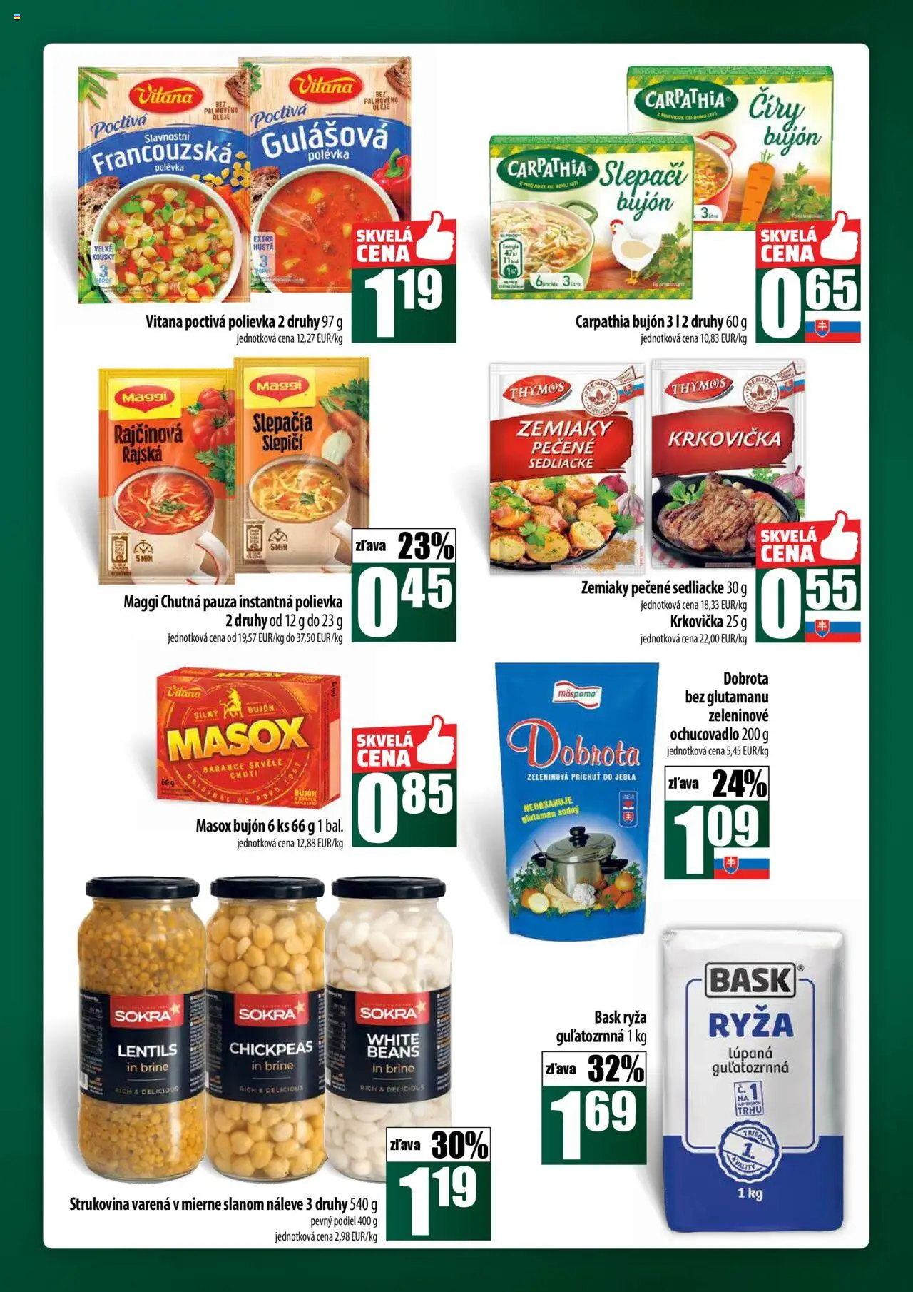 COOP Jednota široká ponuka │ platný od 31.07.2025 | Strana: 31 | Produkty: Bujón, Ryža, Krkovička, Zemiaky