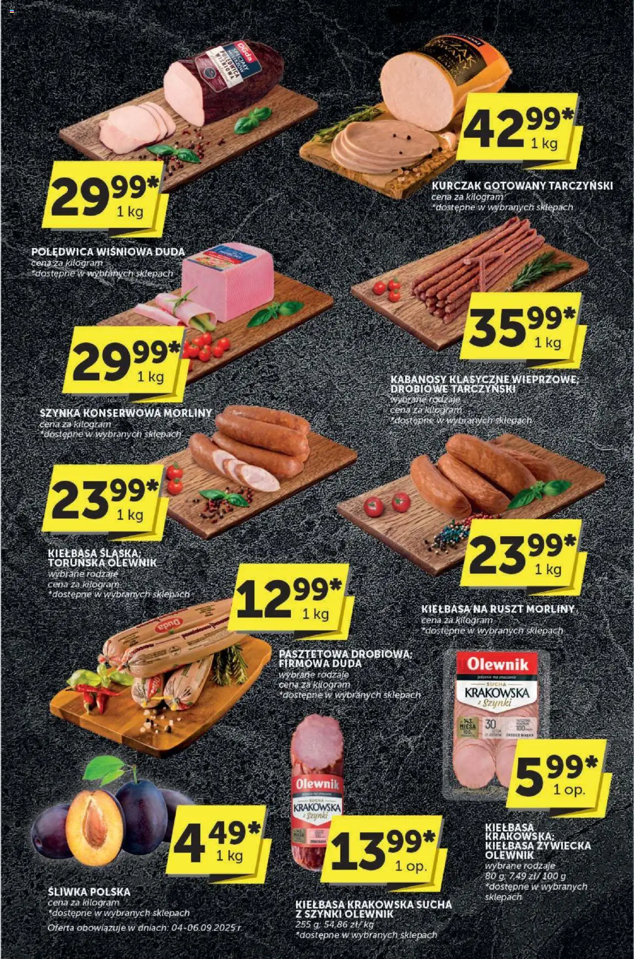 Euro Sklep Gazetka - Katalog od 04.09.2025 | Strona: 6 | Produkty: Kurczak, Kabanosy, Szynka, Kiełbasa krakowska
