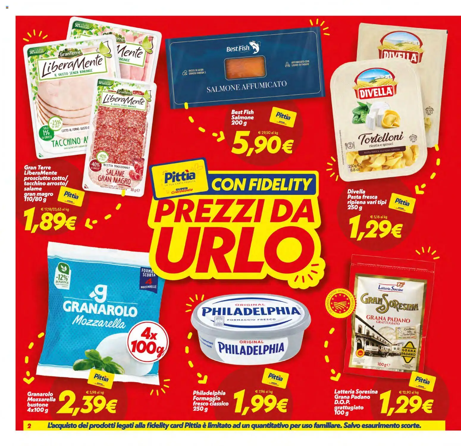 Volantino SuperConveniente del 05.01.2026 | Pagina: 2 | Prodotti: Salmone affumicato, Salame, Pasta, Ricotta