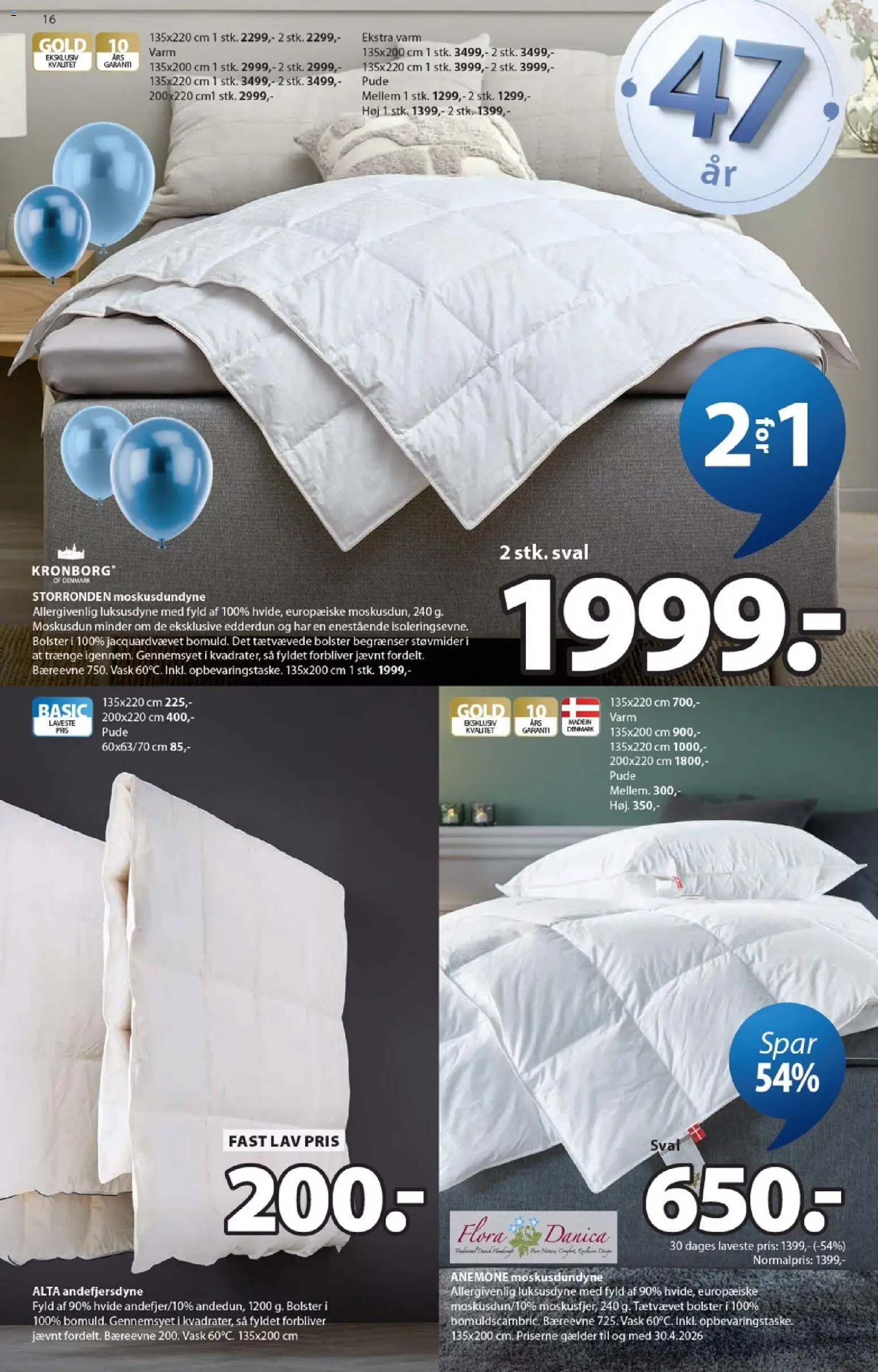 JYSK tilbudsavis – gyldig fra 10.04.2026 | Side: 16 | Produkter: Pude