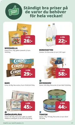 Tempo erbjudanden - Förhandsvisning av reklamblad från butik Tempo aktuell från 30.03.2026 | Sida: 6 | Produkter: Smörgåspålägg, Skinka, Tonfisk, Citron