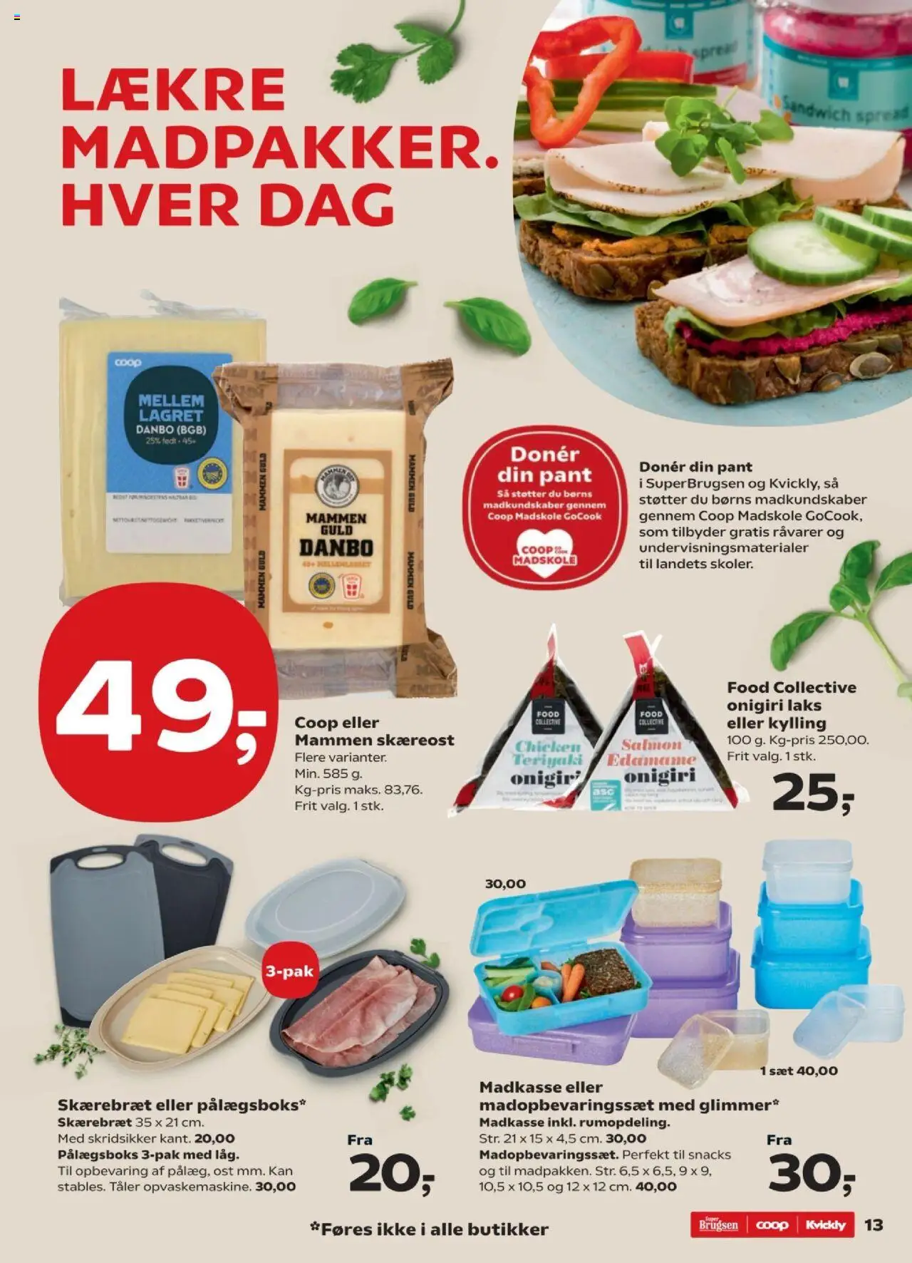 Super Brugsen Tilbudsavis gyldig fra 07.08.2025 | Side: 13 | Produkter: Ost, Skærebræt, Søm