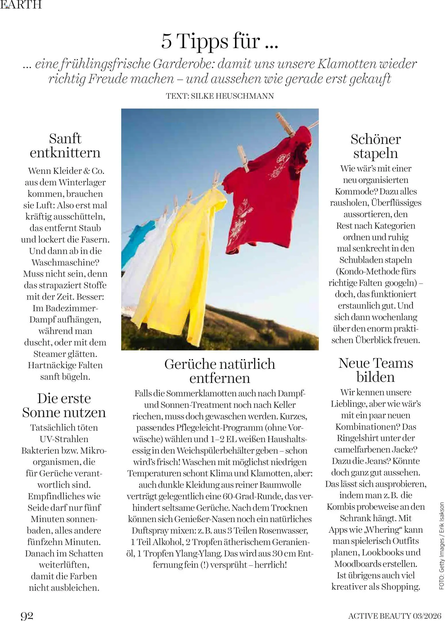 dm drogerie markt Active Beauty Magazin 03/2026 gültig ab 01.03.2026 | Seite: 92 | Produkte: Jacke, Jeans, Waschmaschine, Kommode