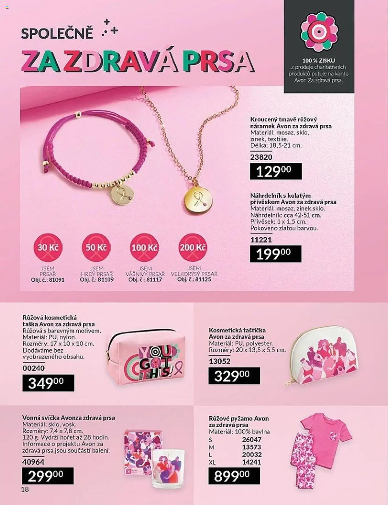 Avon katalog 10/2025 od 01.10.2025 | Strana: 18 | Produkty: Pyžamo, Kosmetická taška, Kosmetická taštička, Taška