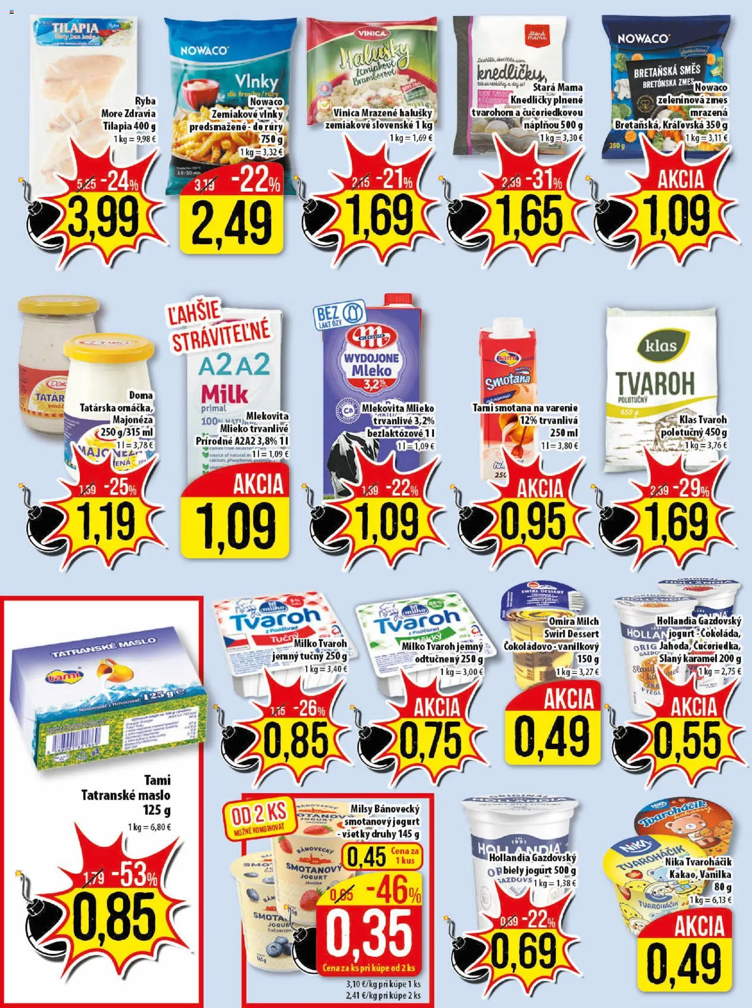 Nové Klas akcie – leták je platný od 16.03.2026 | Strana: 8 | Produkty: Mlieko, Jogurt, Smotana, Tvaroh