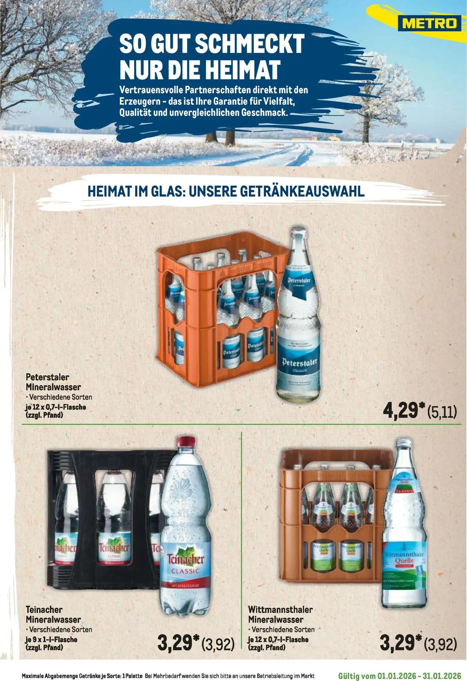 Metro  Regionaler Flyer – gültig ab 01.01.2026 | Seite: 91 | Produkte: Mineralwasser