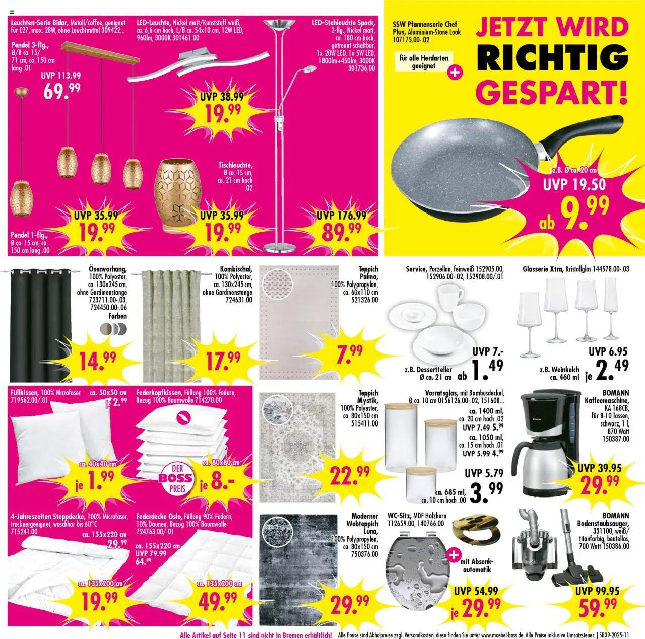 SB Möbel Boss Prospekt 	 – gültig ab 20.09.2025 | Seite: 11 | Produkte: Teppich