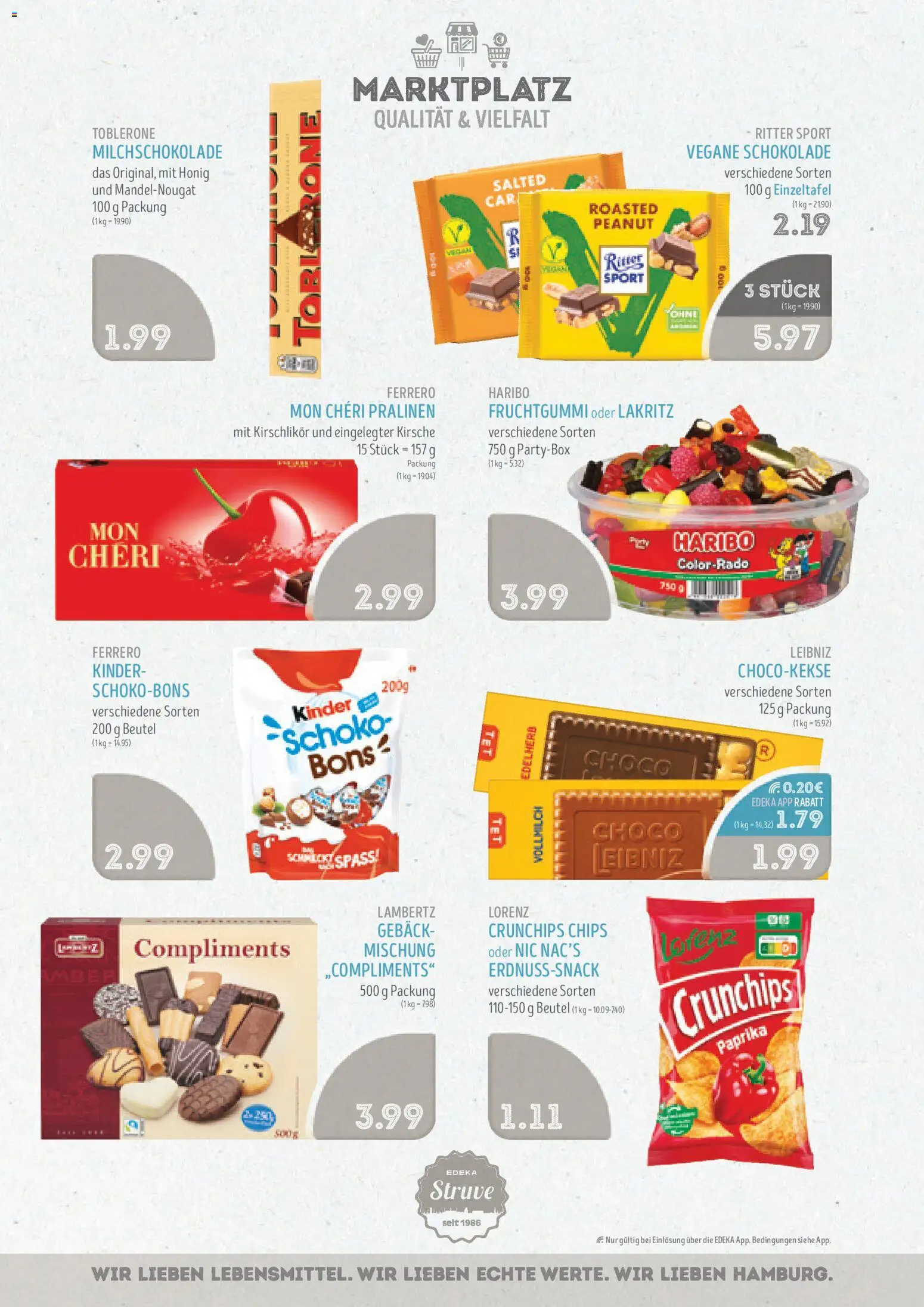 Edeka Struve Prospekt 	 – gültig ab 08.12.2025 | Seite: 11 | Produkte: Haribo, Paprika, Chips, Mon cheri