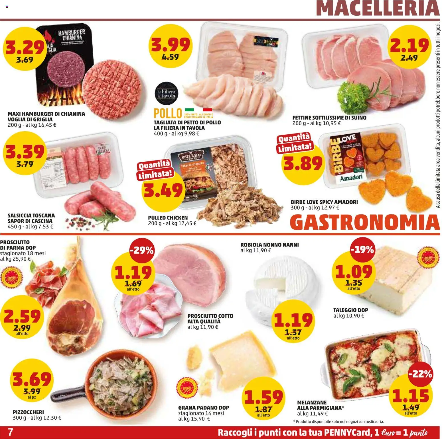 Volantino PENNY del 29.01.2026 | Pagina: 7 | Prodotti: Prosciutto, Grana Padano, Griglia, Robiola