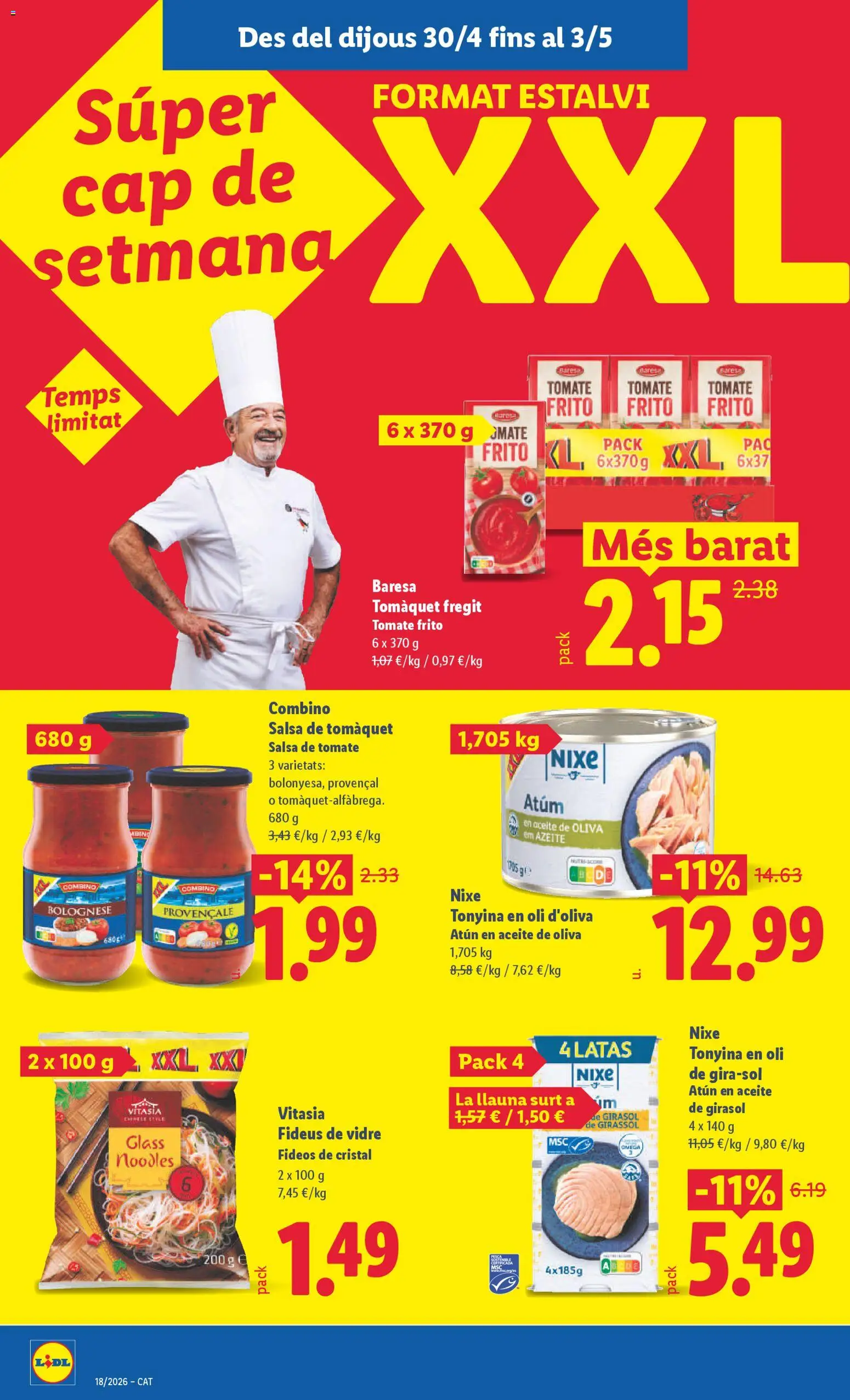 Lidl folleto │ válido desde el 27.04.2026 | Página: 36 | Productos: Aceite, Fideos, Aceite de oliva, Aceite de girasol
