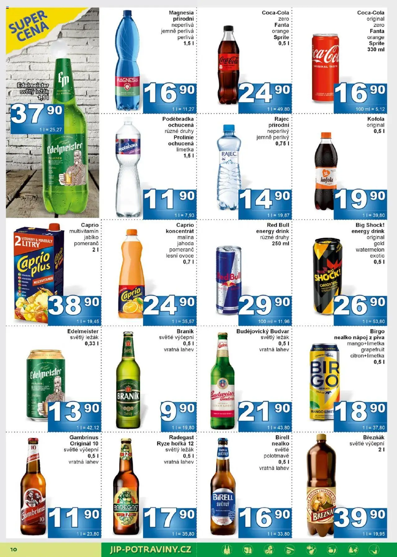 Jip leták od 10.09.2025 | Strana: 10 | Produkty: Birell, Rýže, Fanta, Cola