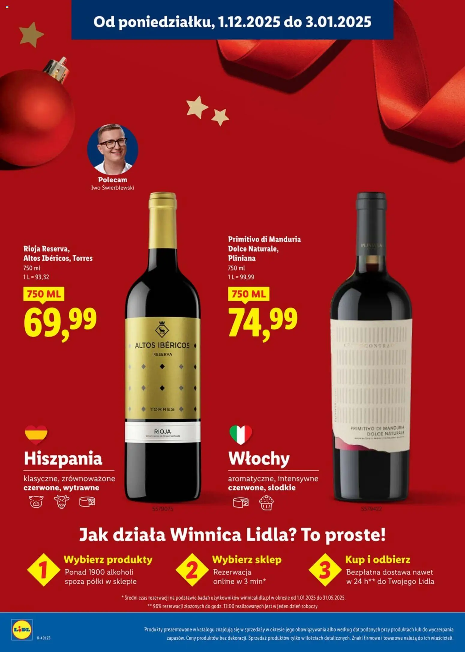 Lidl Katalog alkoholi mocnych i win online od 01.12.2025 | Strona: 3 | Produkty: Primitivo Di Manduria