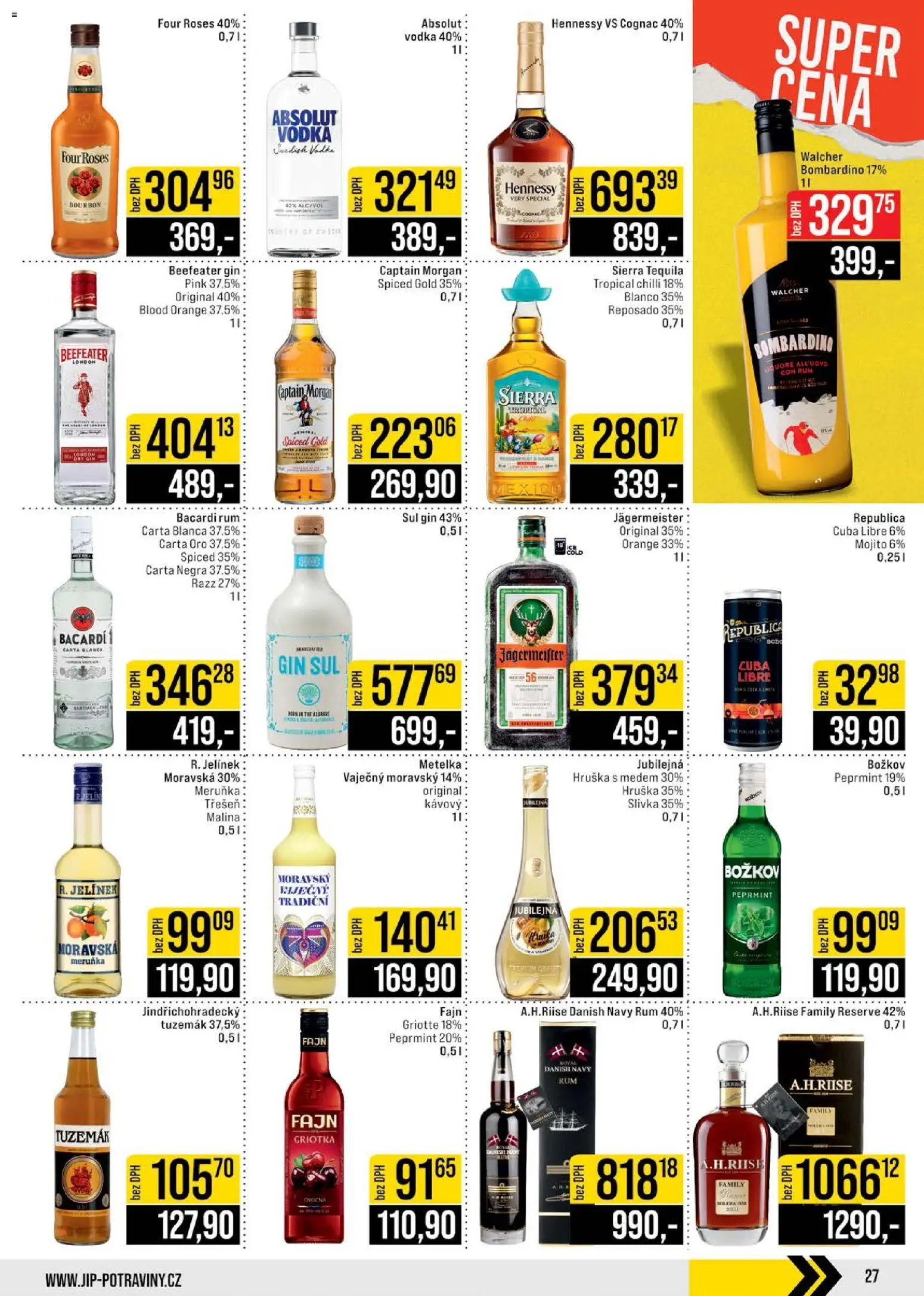 Jip leták - Cash & Carry od 05.11.2025 | Strana: 27 | Produkty: Mojito, Tuzemák, Jelínek, Hennessy