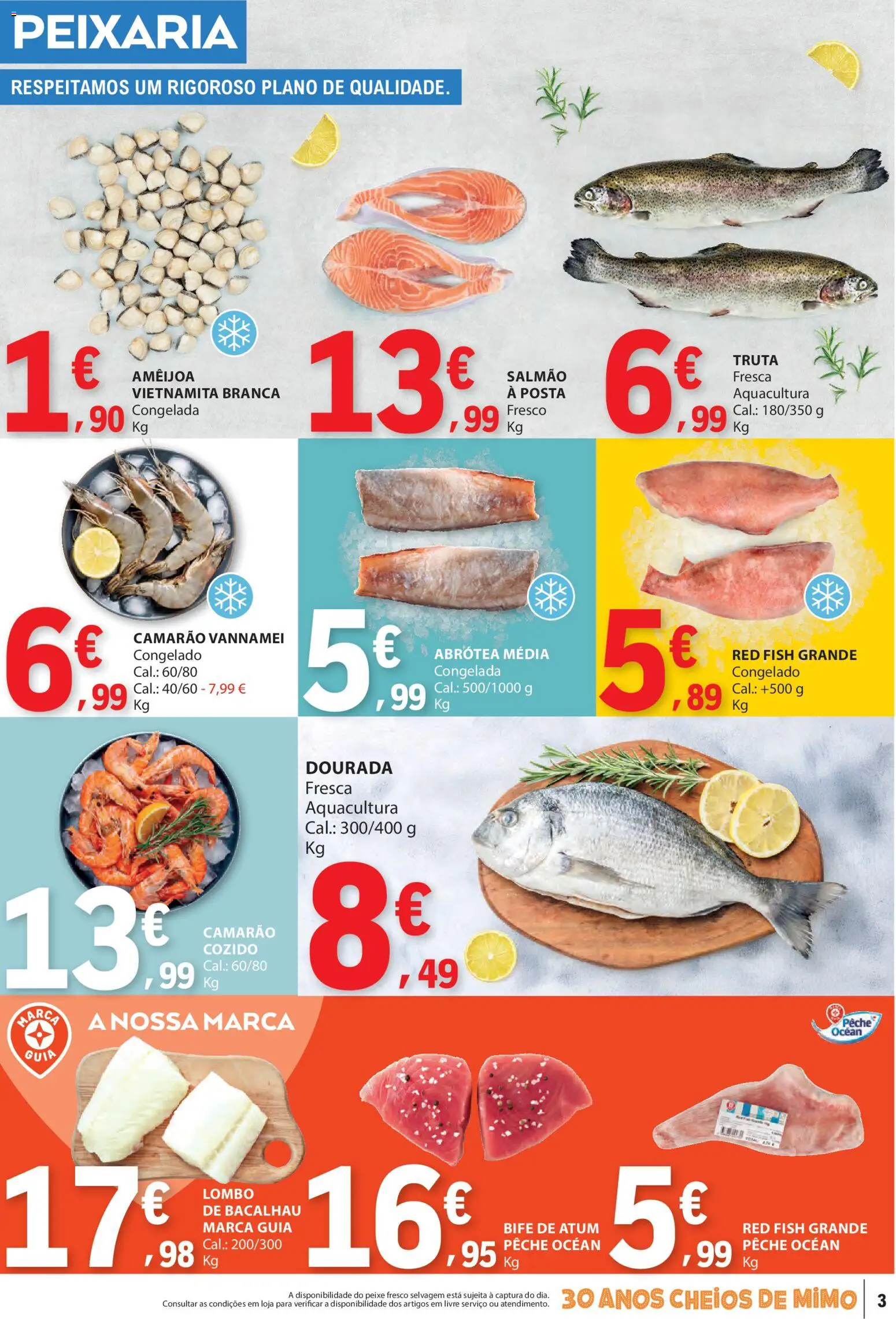 E.Leclerc folheto │ válido de 12.03.2026 | Página: 3 | Produtos: Dourada, Atum, Bacalhau, Lombo